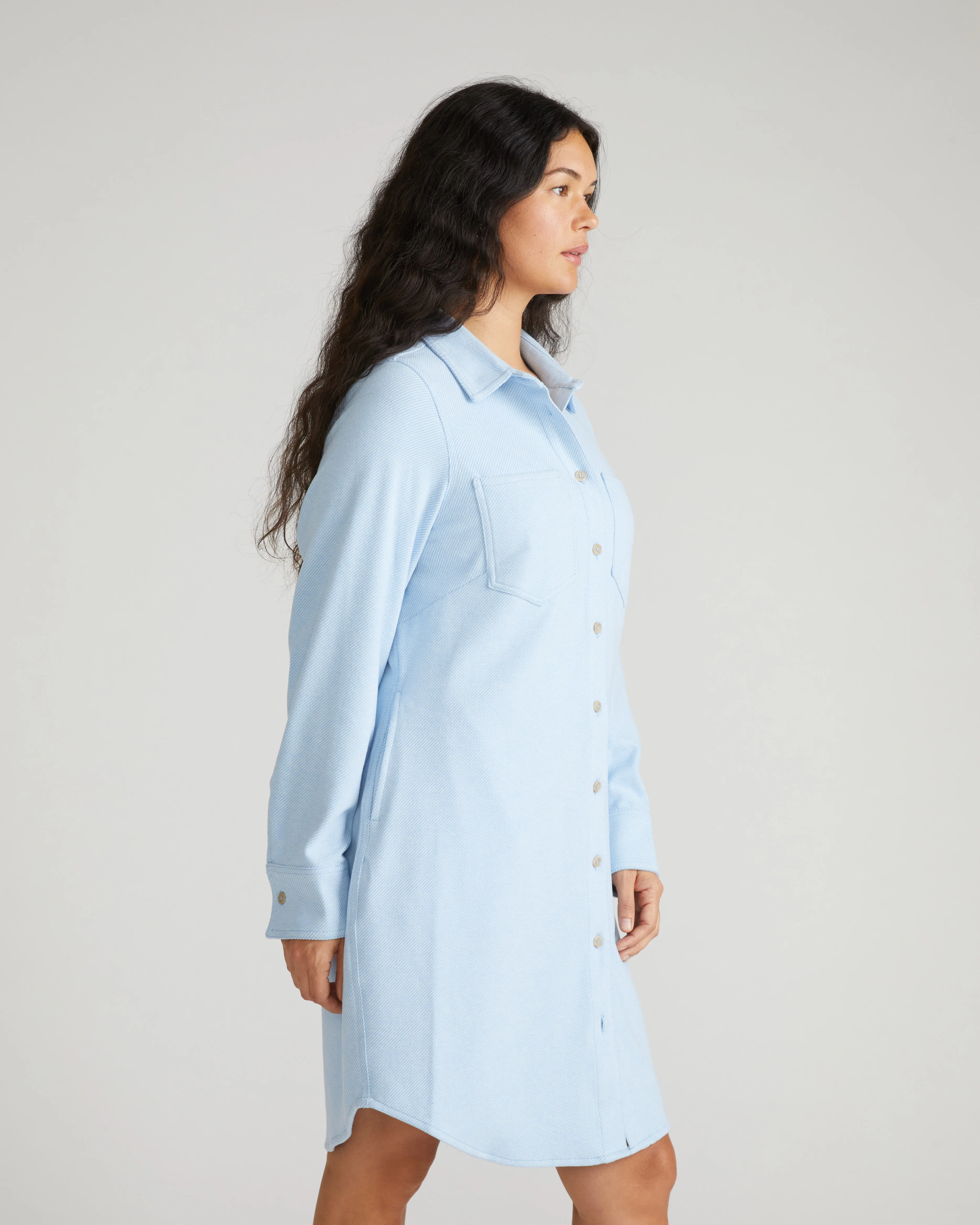 Maine Stretch Flannel Shirtdress - Battenberg Twill - Image 2