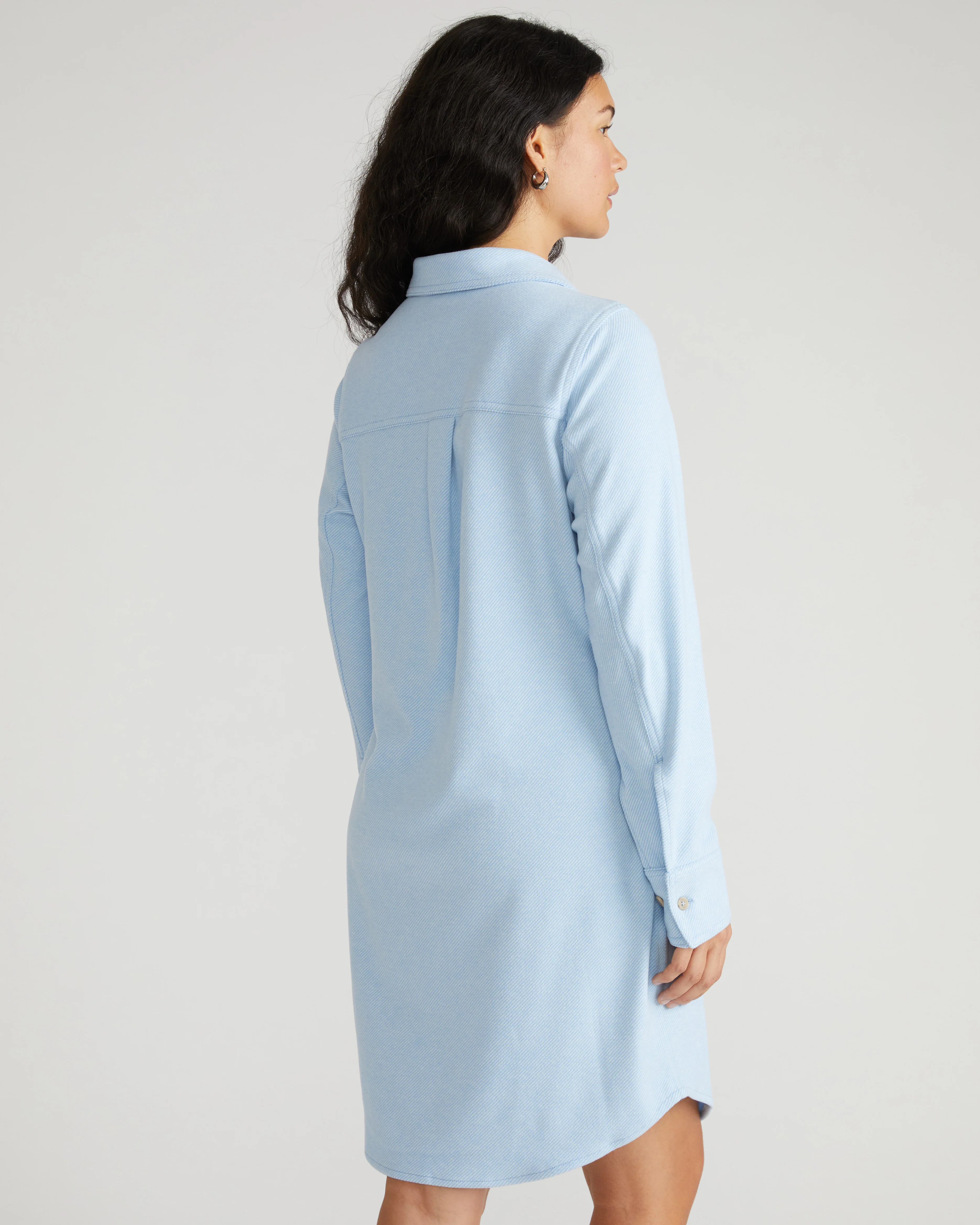 Maine Stretch Flannel Shirtdress - Battenberg Twill - Image 3