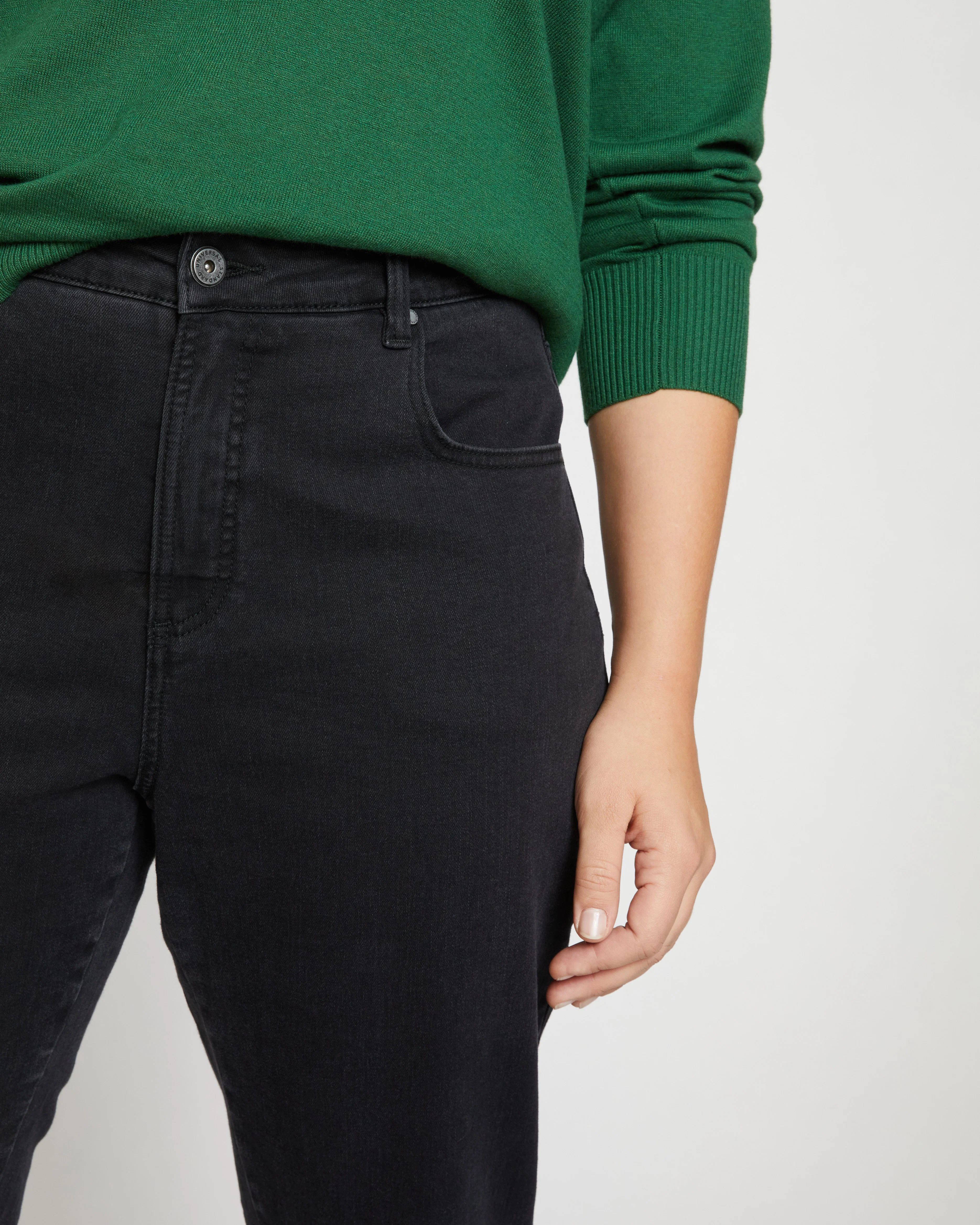 Marne Bootcut Jeans 32 Inch - Broken Black - Image 3
