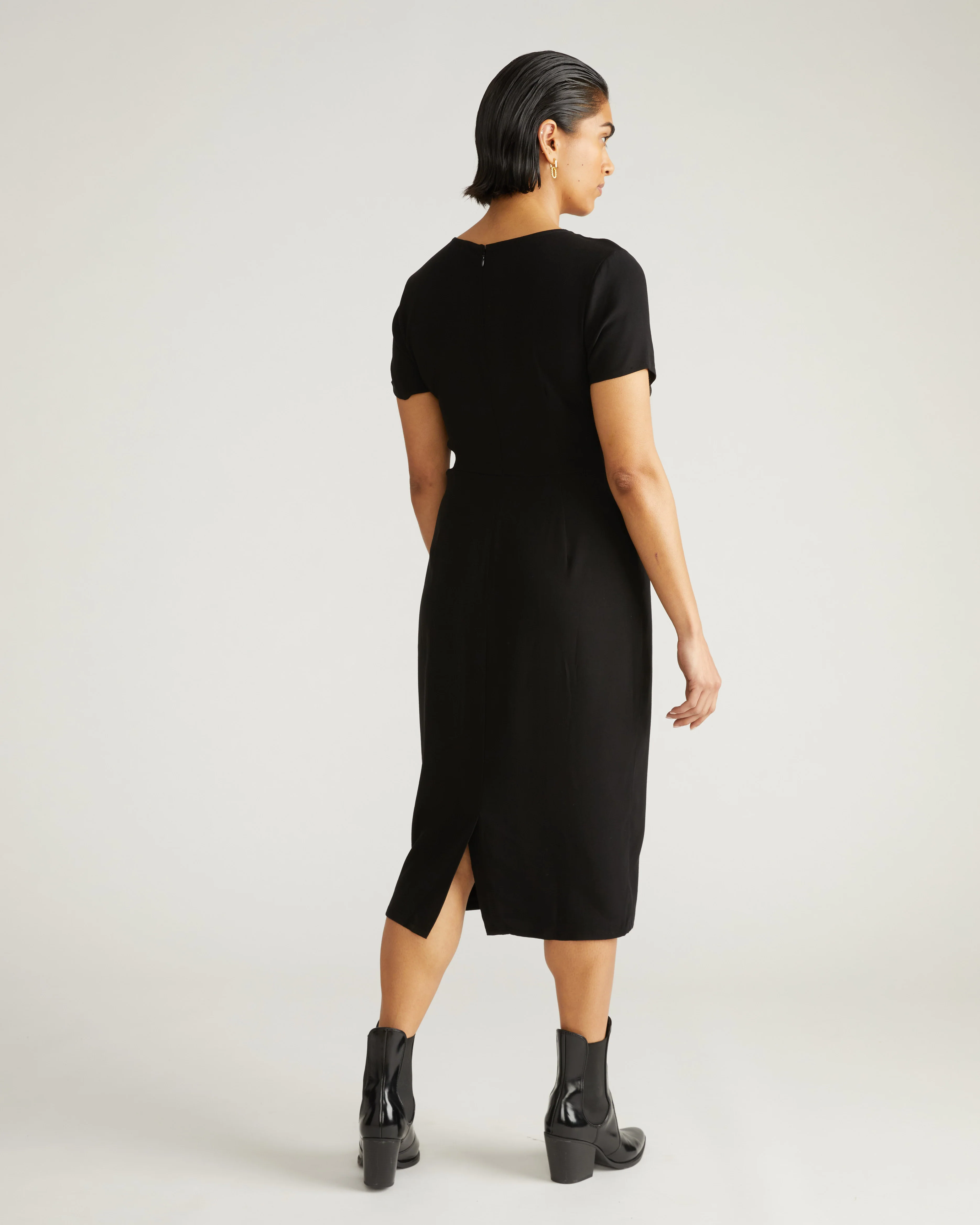 Mary Double Luxe Dress - Black - Image 3