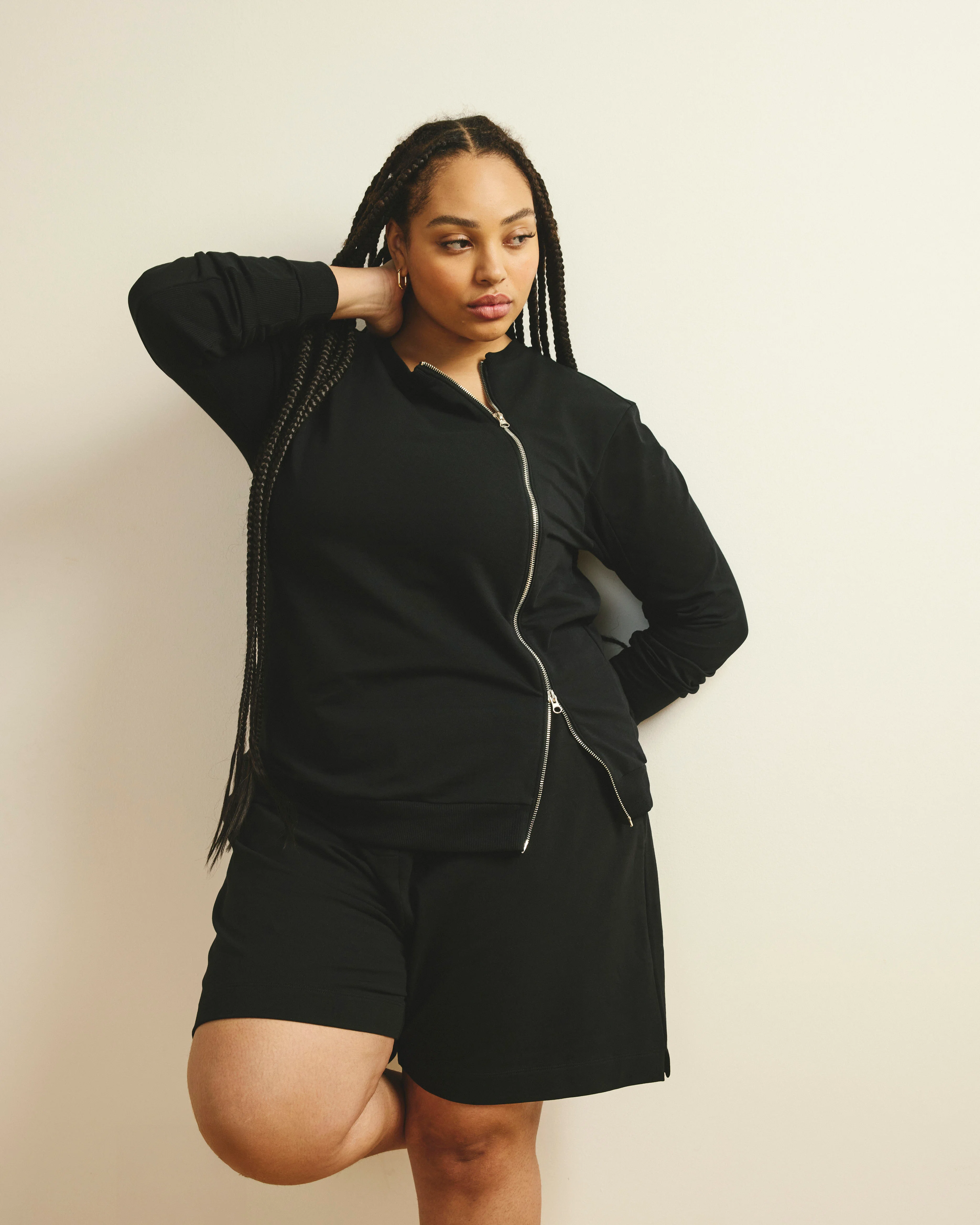 Meridien Zip Sweatshirt - Black - Image 3