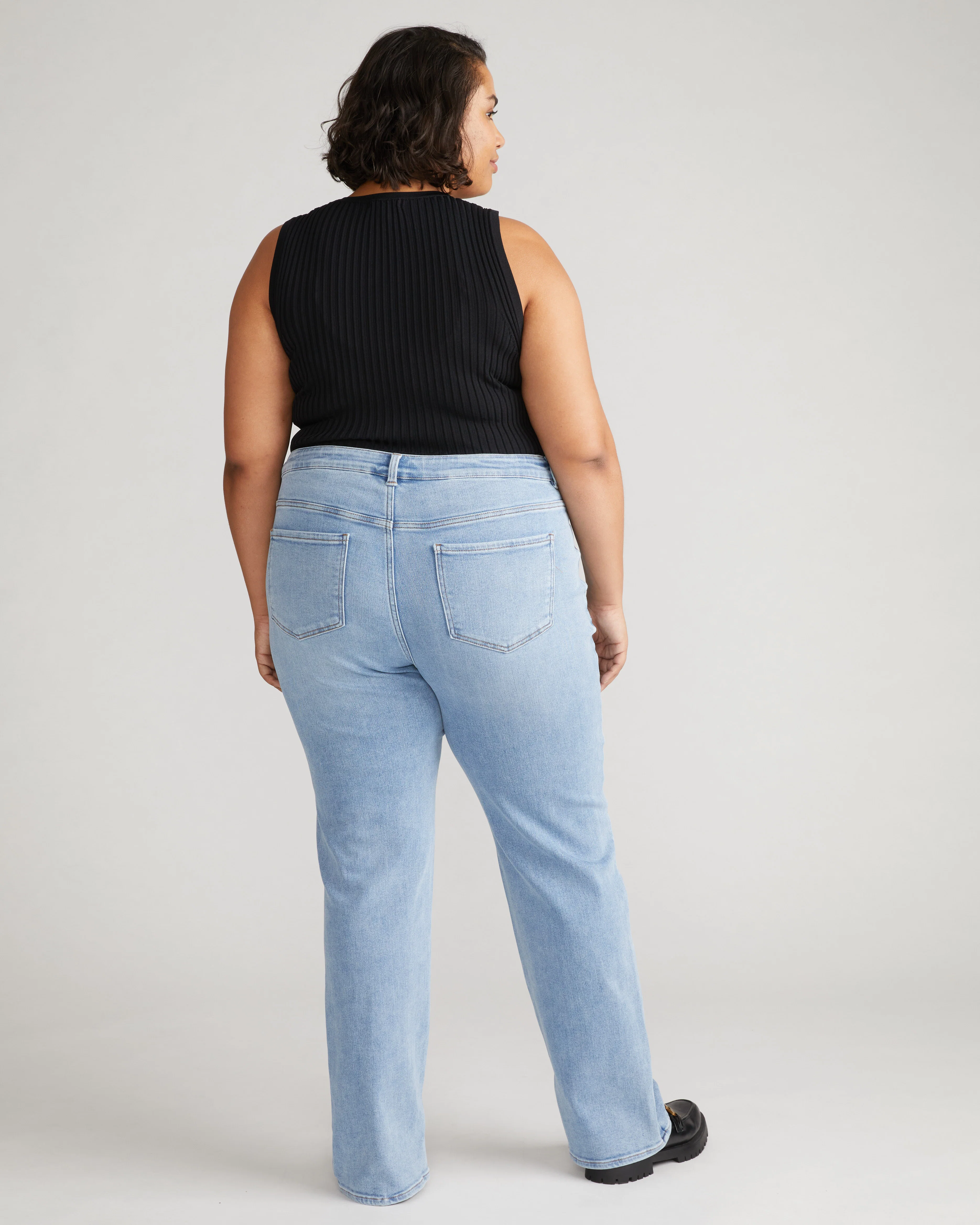 Mimi High Rise Split Hem Jeans 33 Inch - All Blue - Image 3