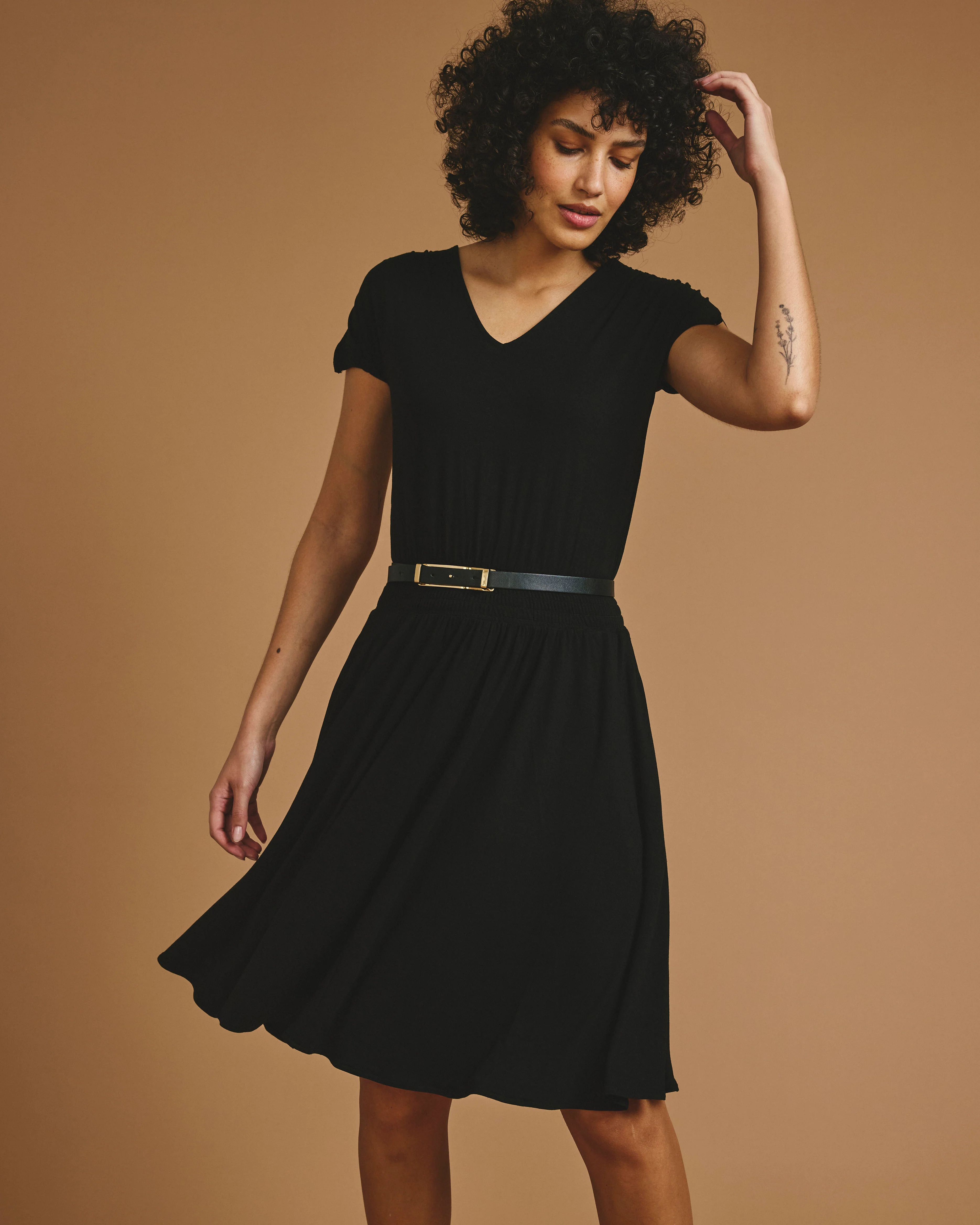Minetta Liquid Jersey Dress - Black