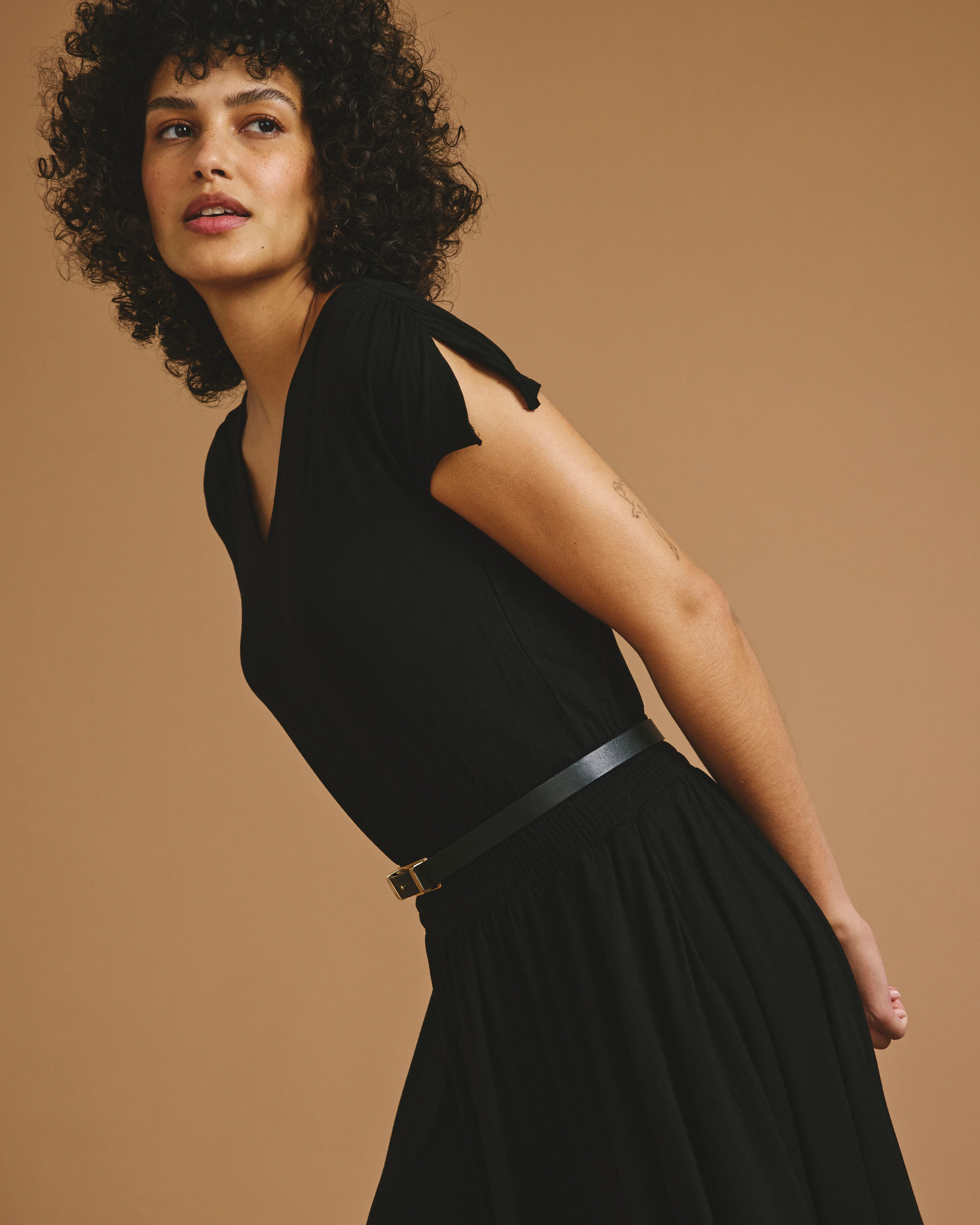 Minetta Liquid Jersey Dress - Black - Image 2