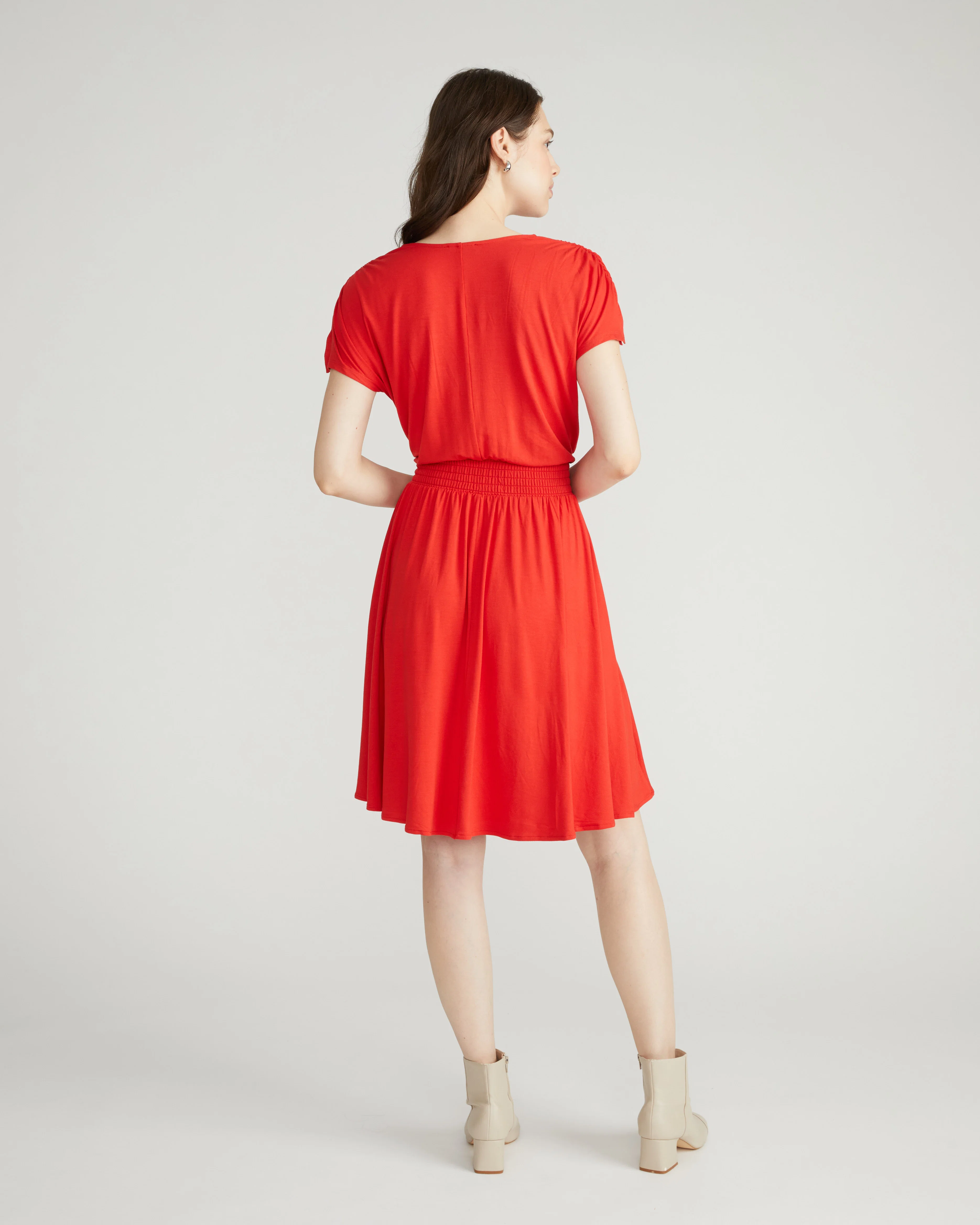 Minetta Liquid Jersey Dress - Lipstick - Image 3