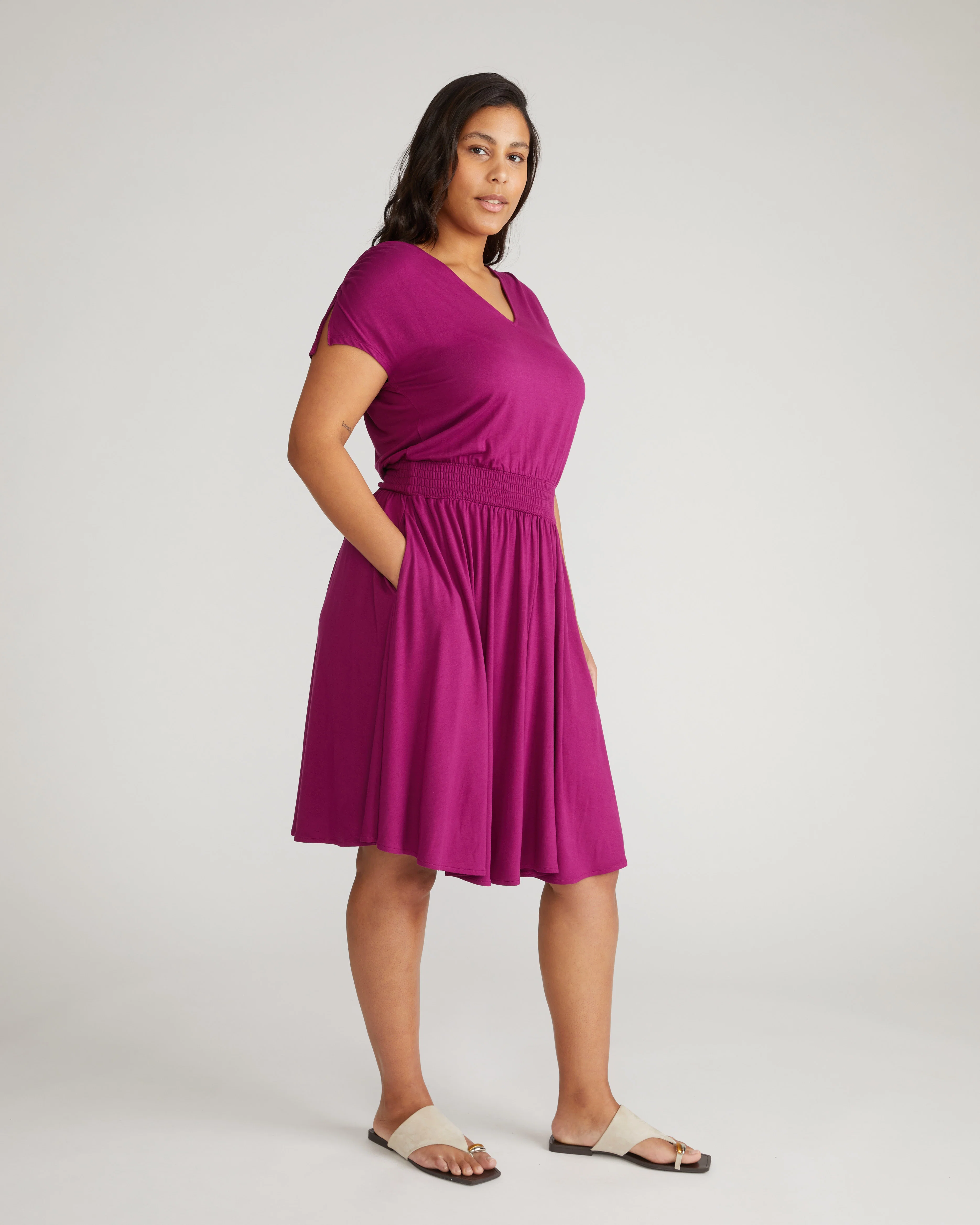 Minetta Liquid Jersey Dress - Rothko Purple - Image 5