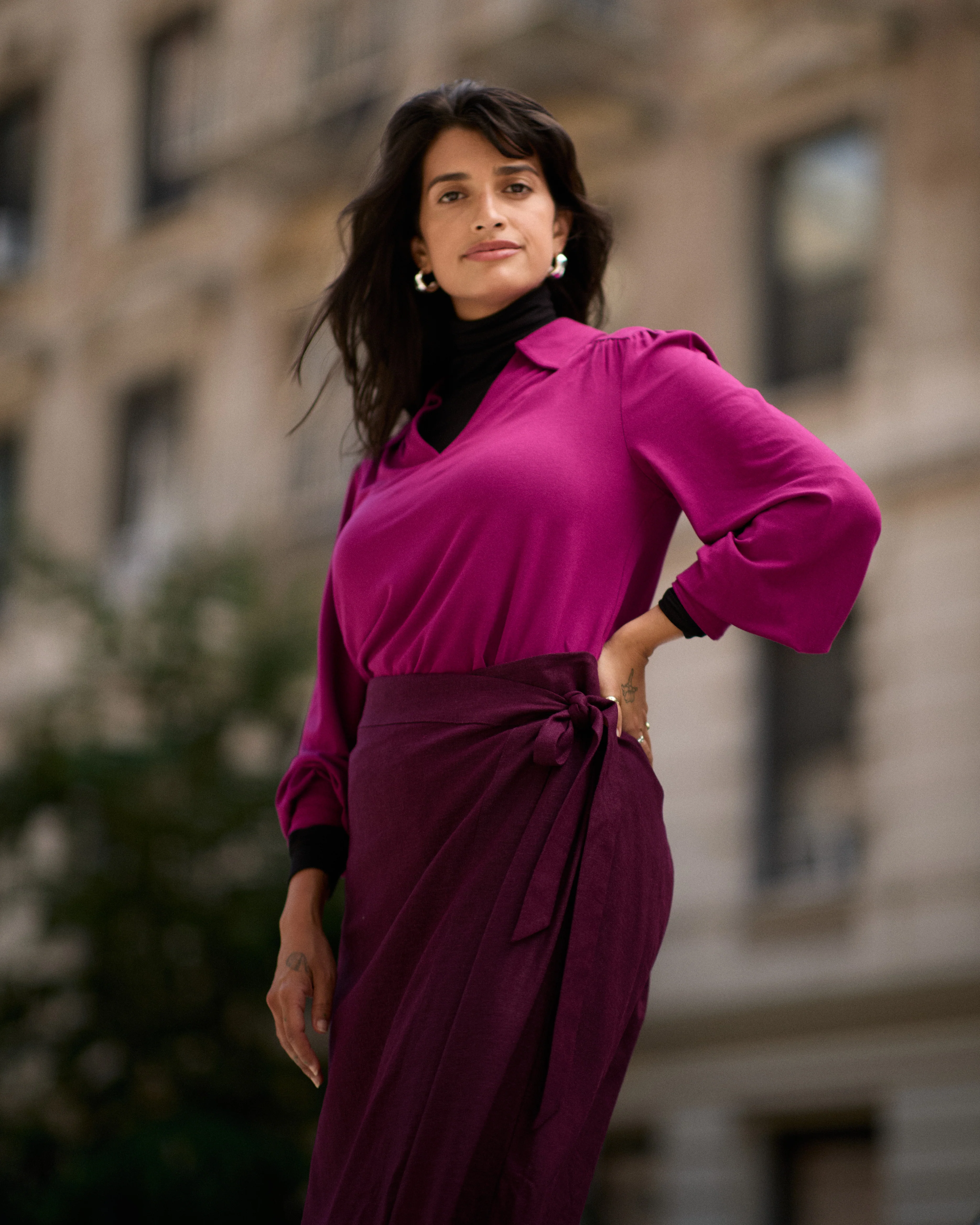 Moore Liquid Jersey Blouse - Rothko Purple - Image 2