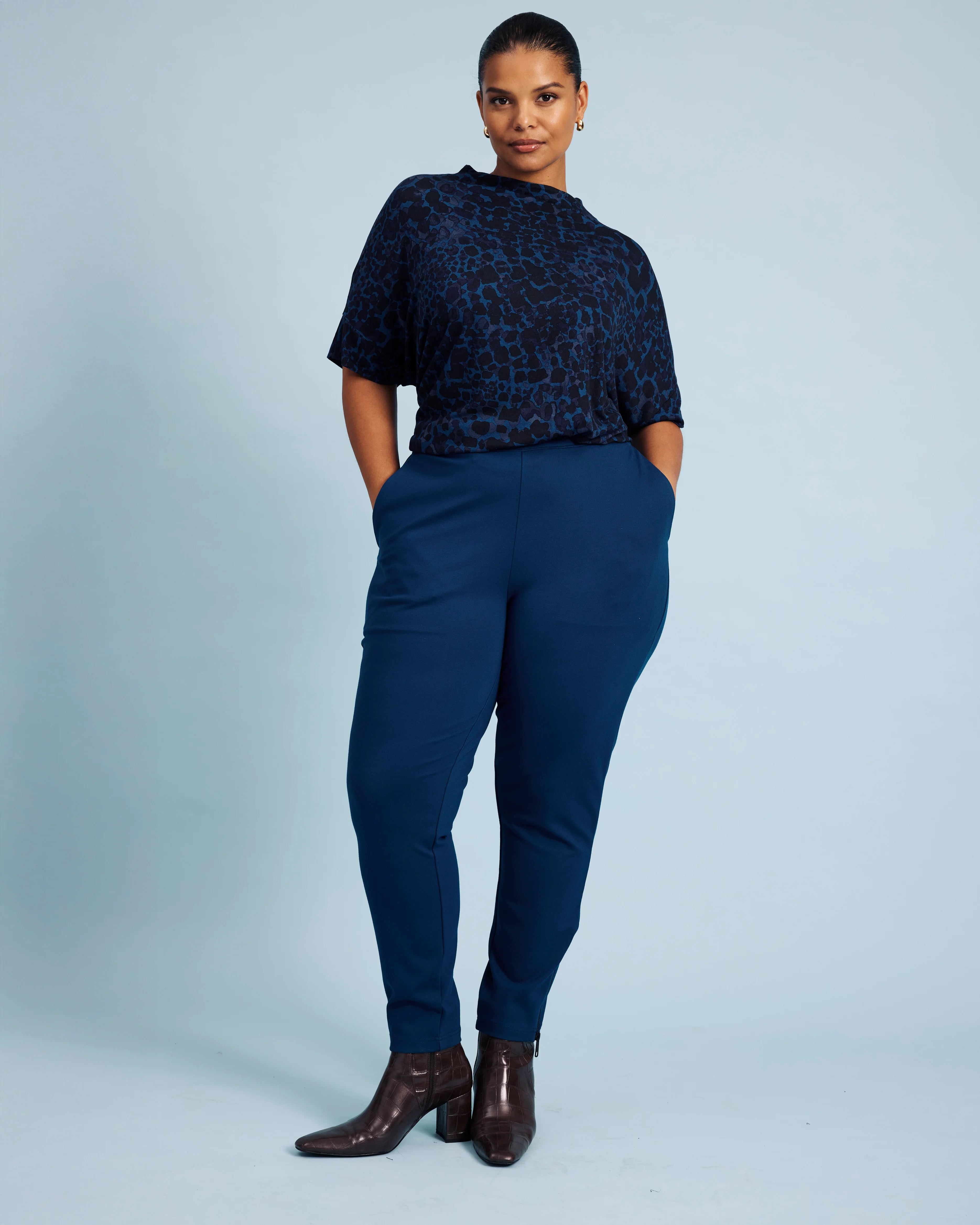 Moro Pocket Signature Ponte Pants - Deep Teal