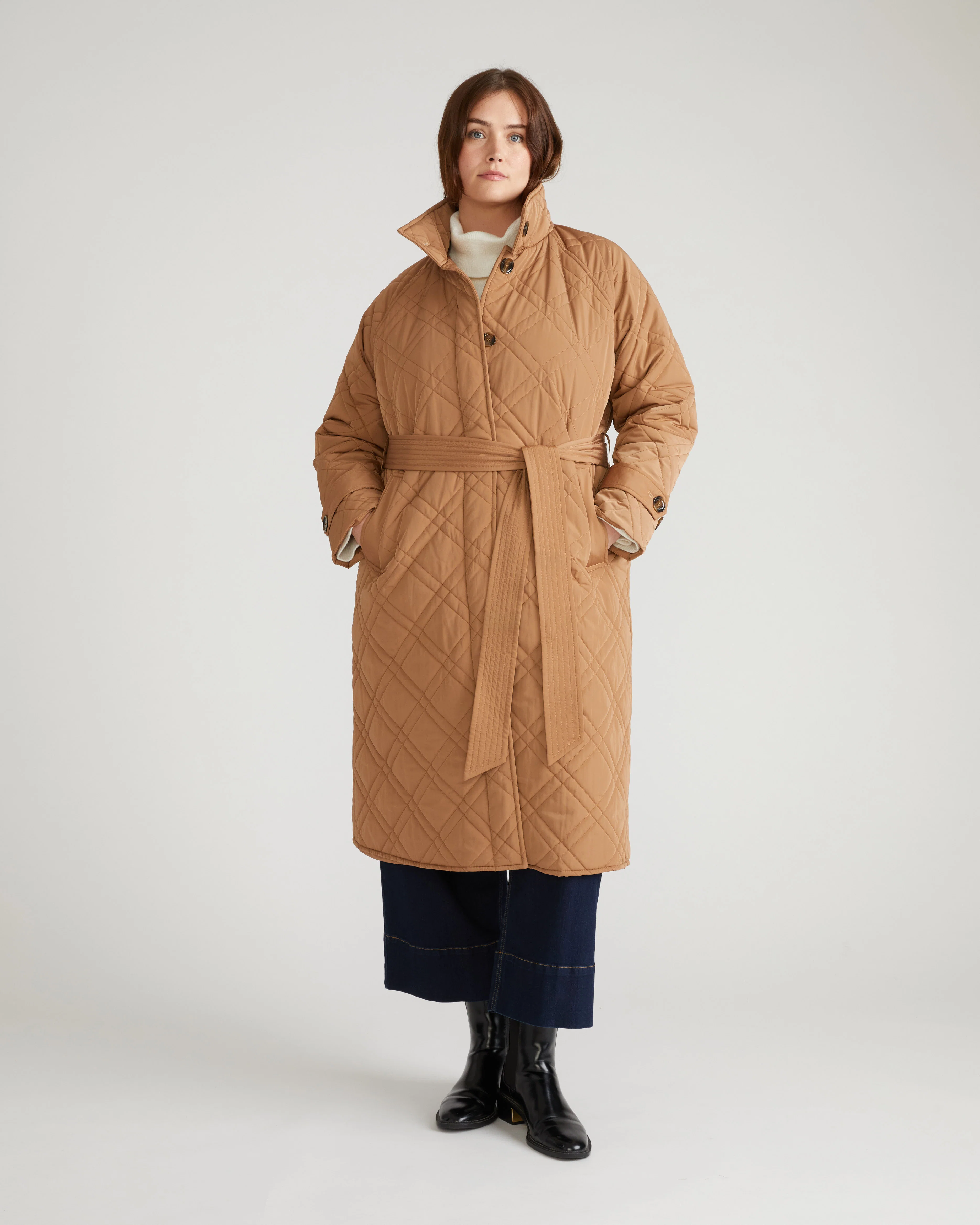 Nehra Quilted Coat - Classic Camel - Image 2