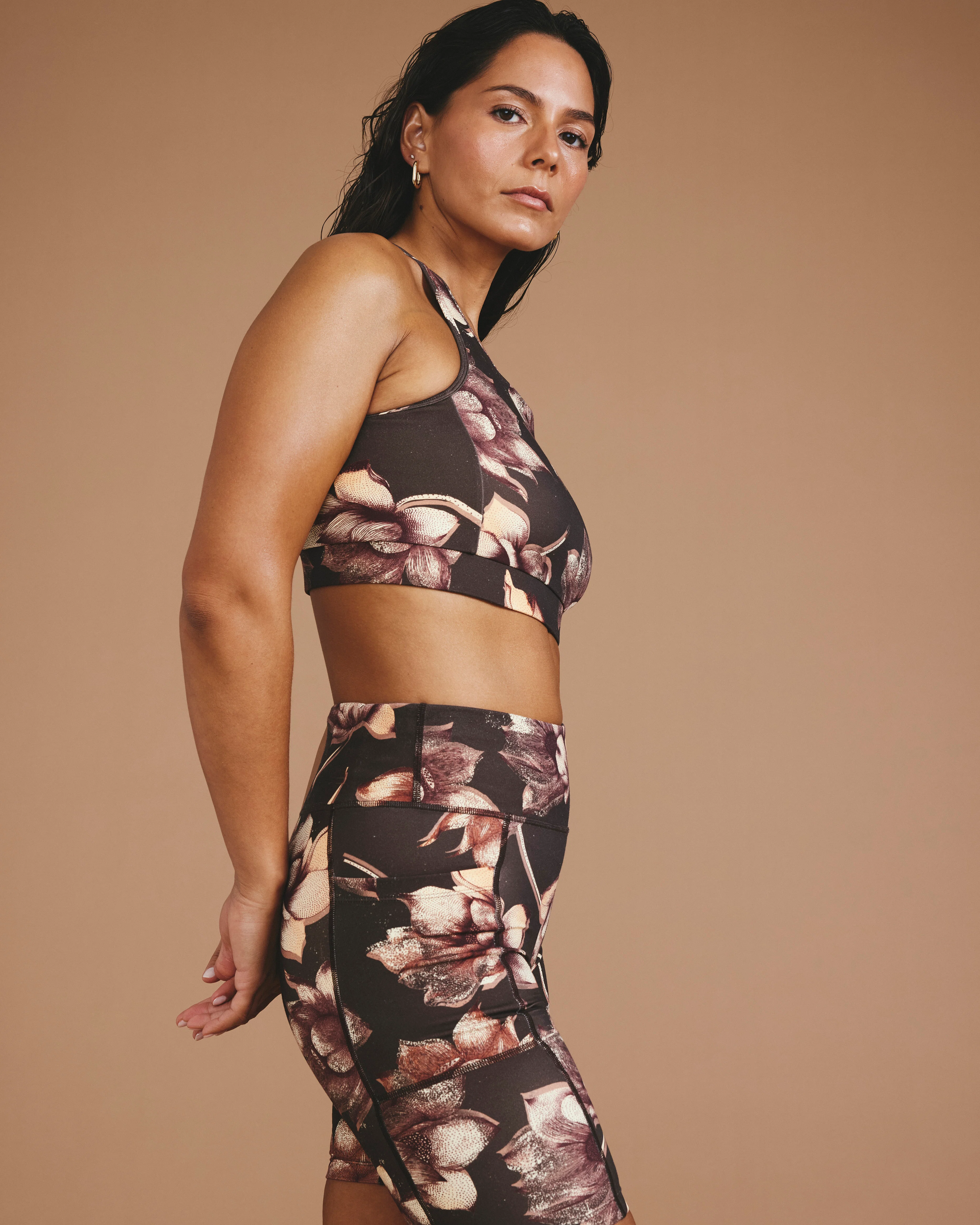 Next-to-Naked Bike Shorts - Lotus Print - Image 3