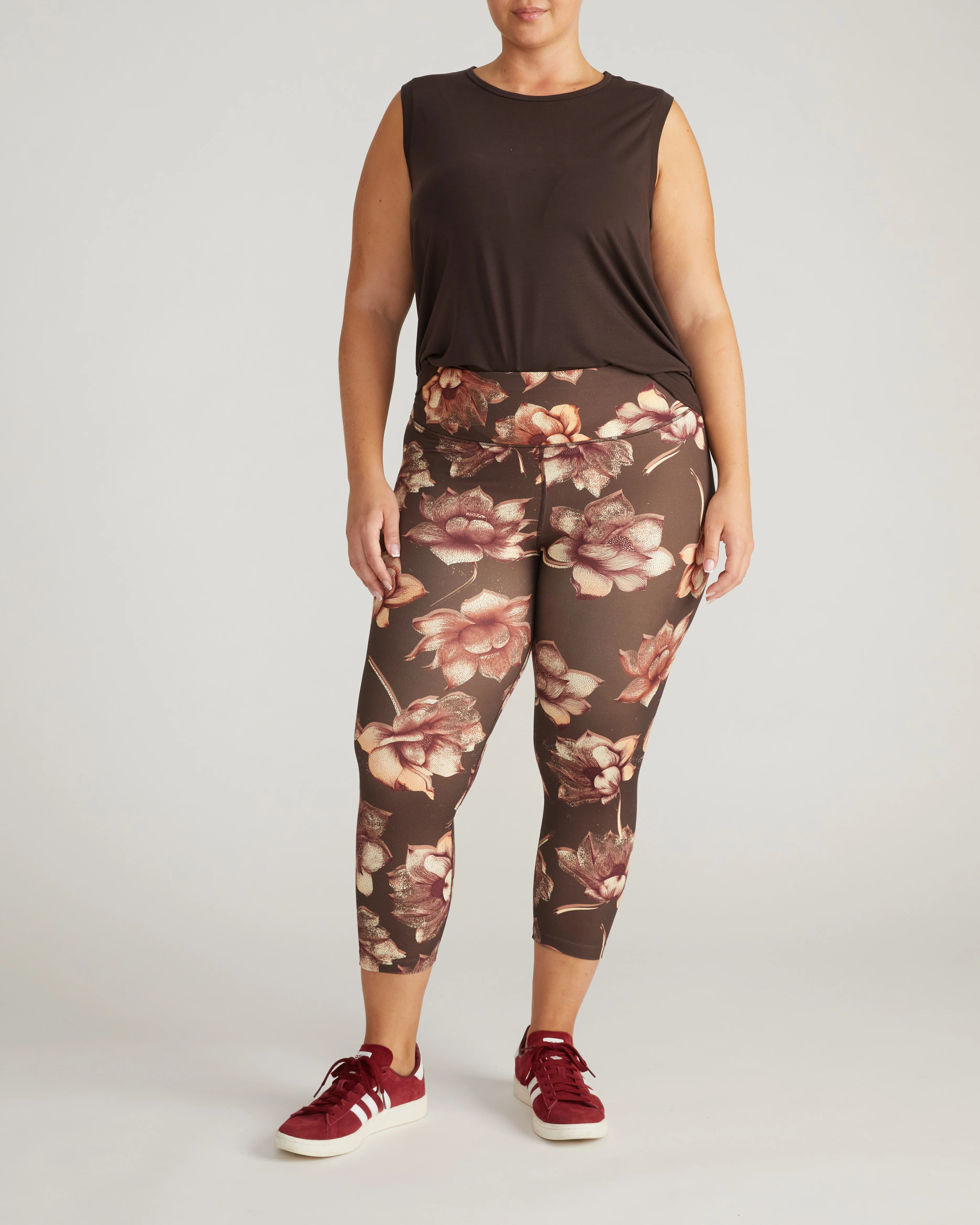 Next-to-Naked Cropped Legging - Lotus Print - Image 4