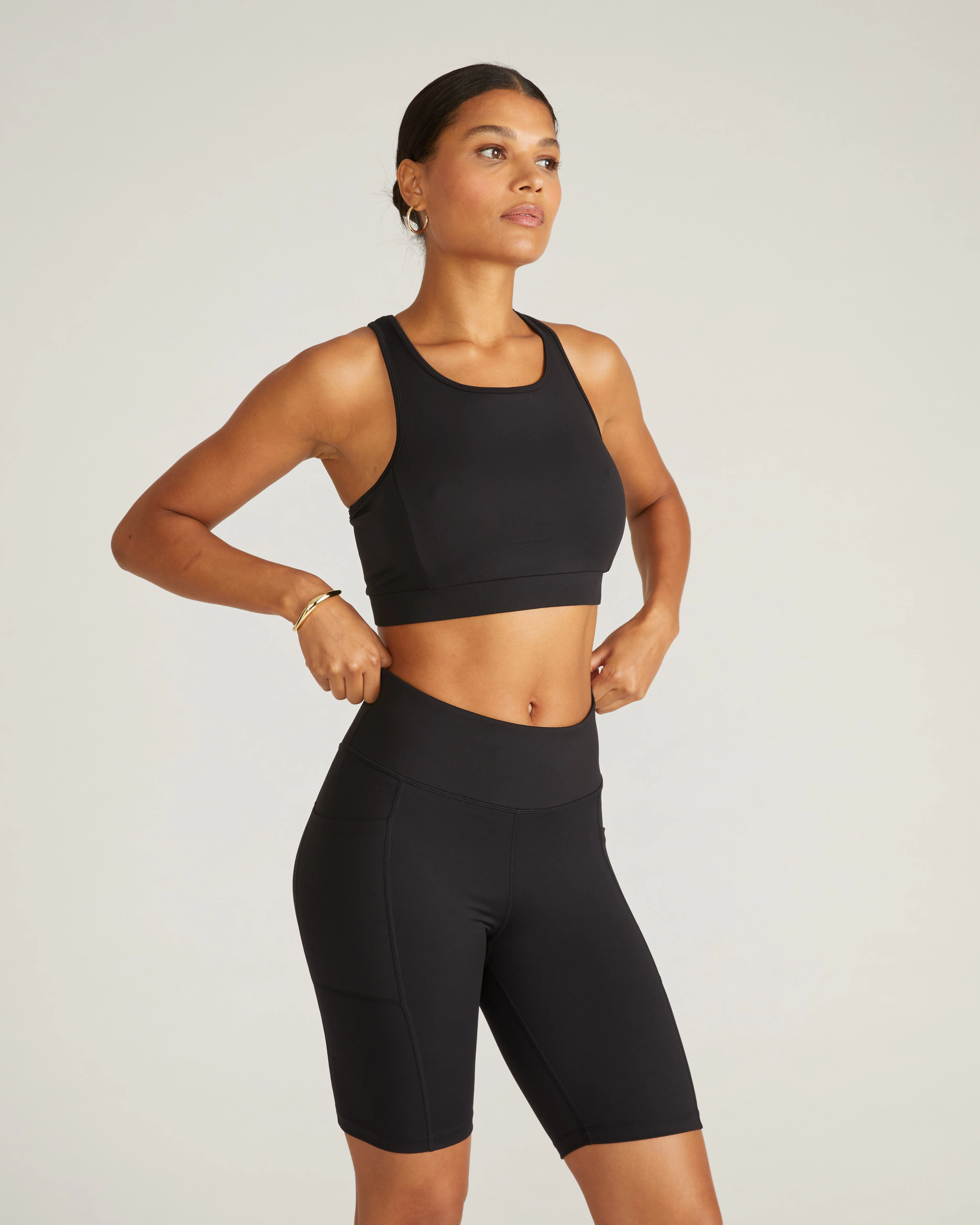 Next-to-Naked Racerback Sports Bra - Black - Image 5