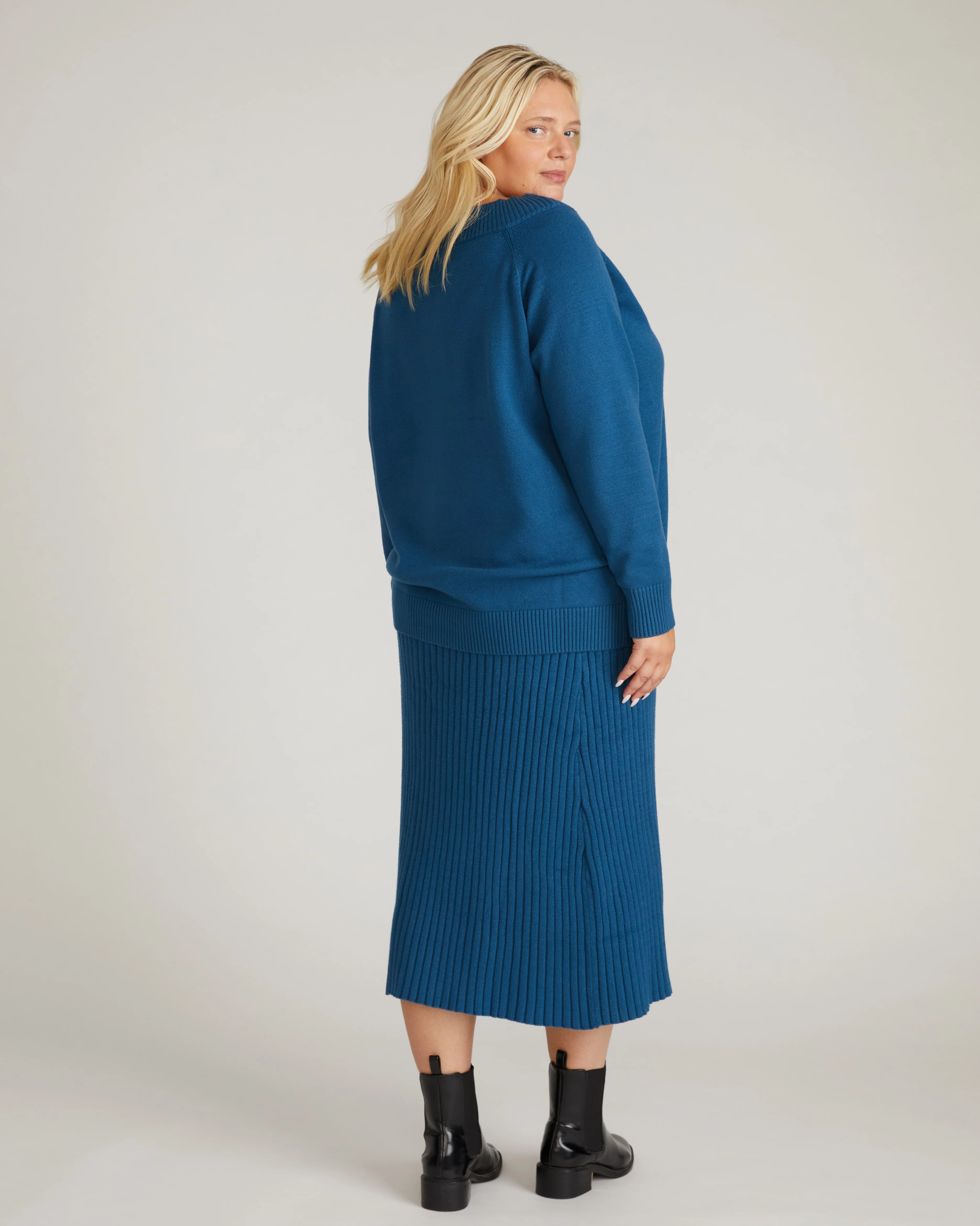 Noomi Cold Shoulder Sweater - Deep Teal - Image 7