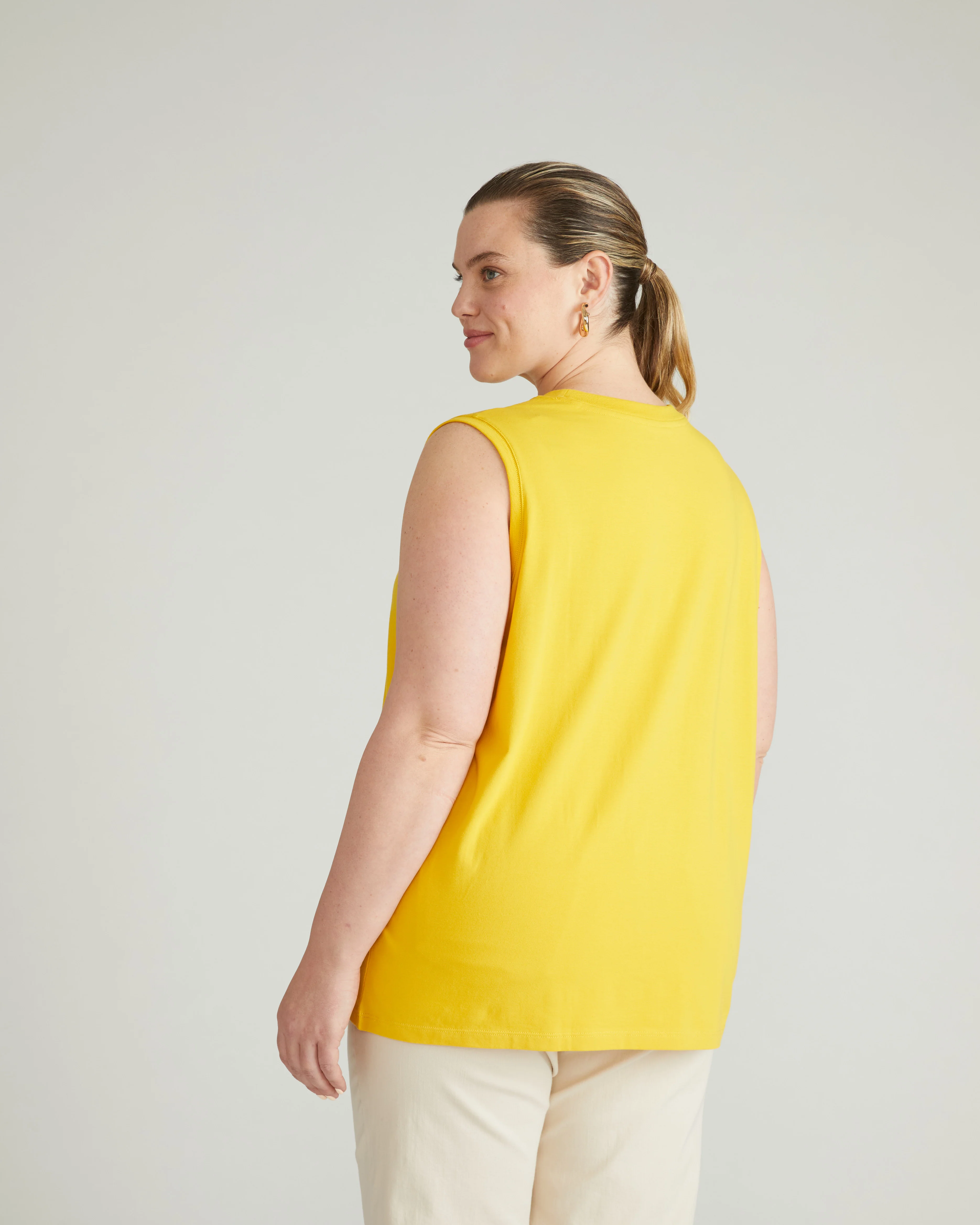 Patti Muscle Tank - Yellow - Image 3