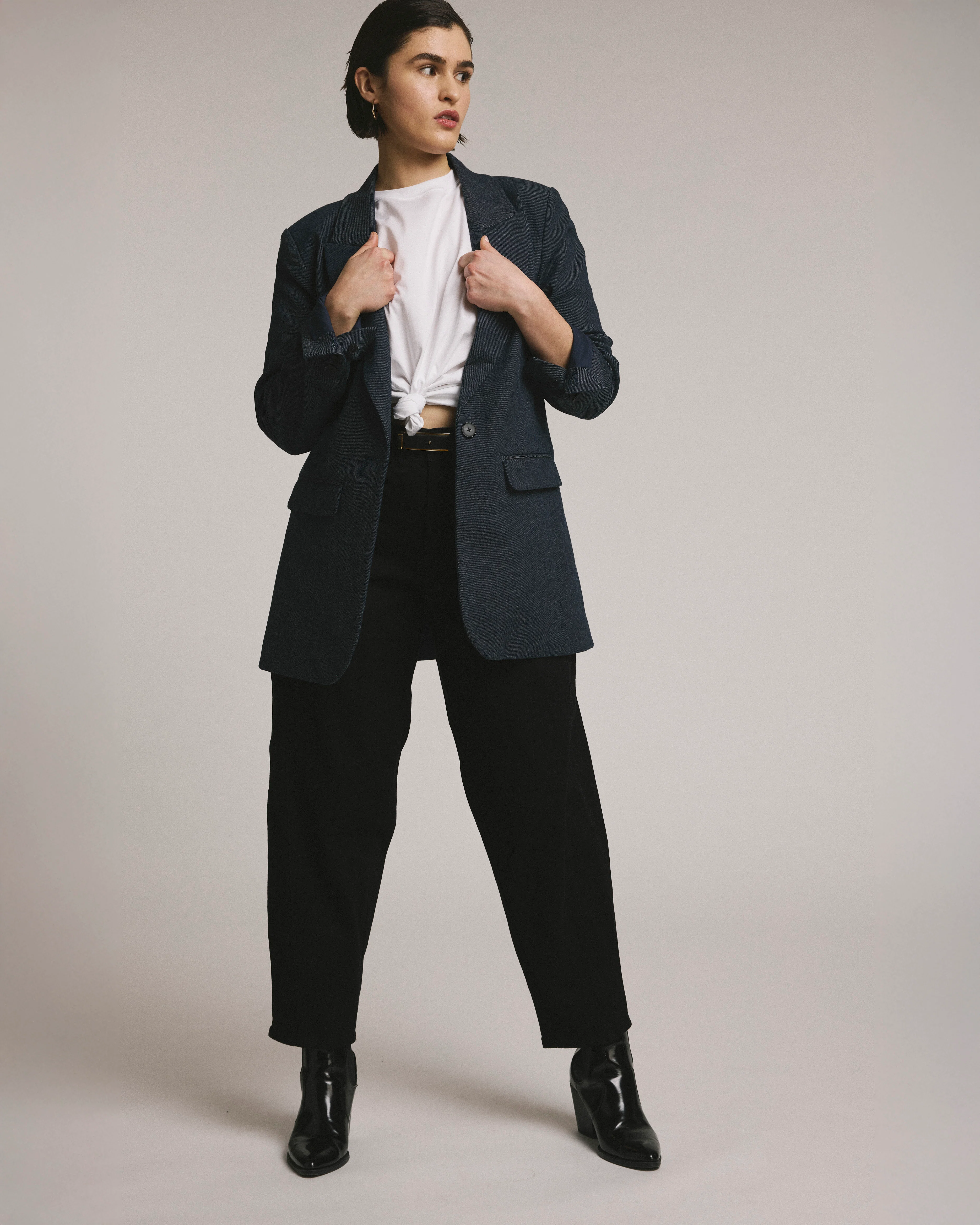 Percy Denim Look Blazer - Dark Indigo - Image 10