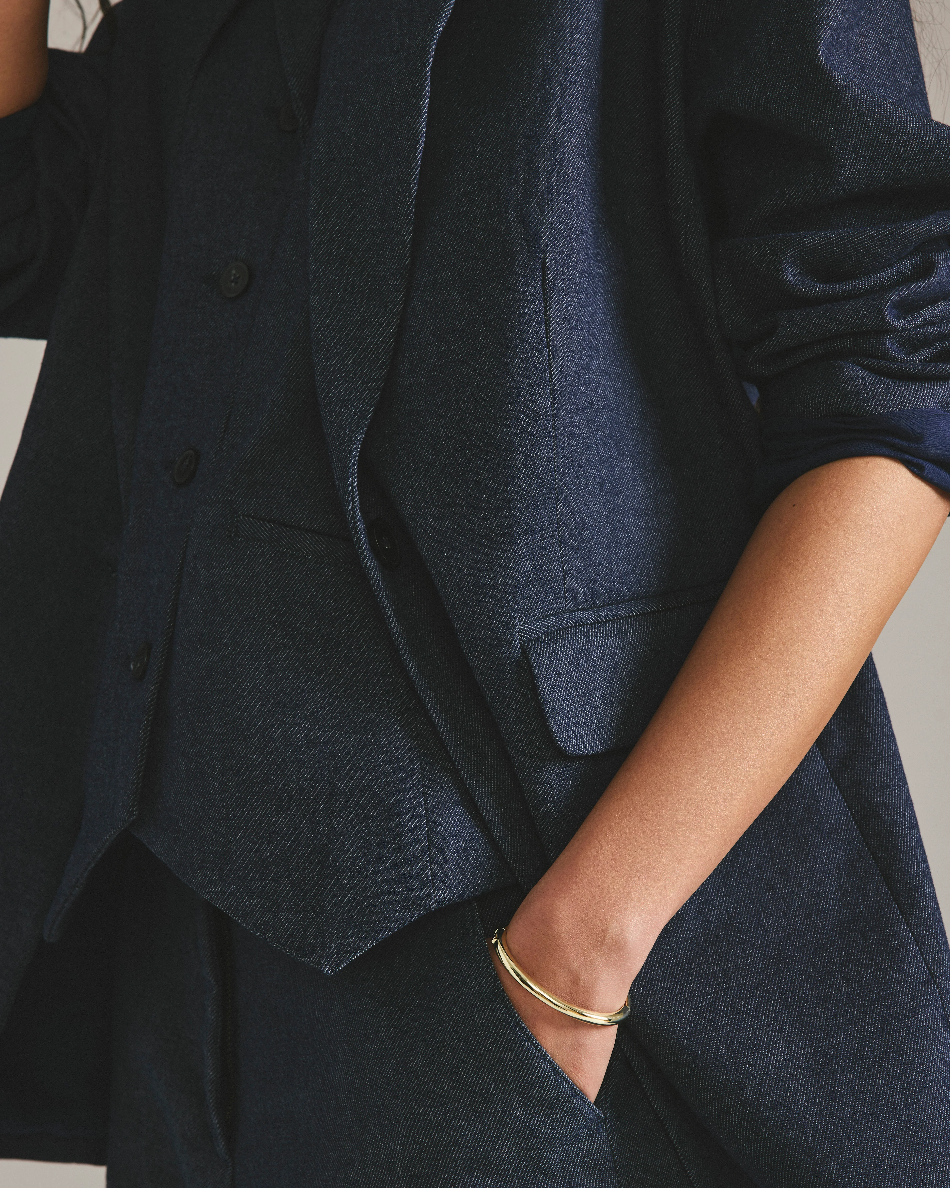 Percy Denim Look Blazer - Dark Indigo - Image 4