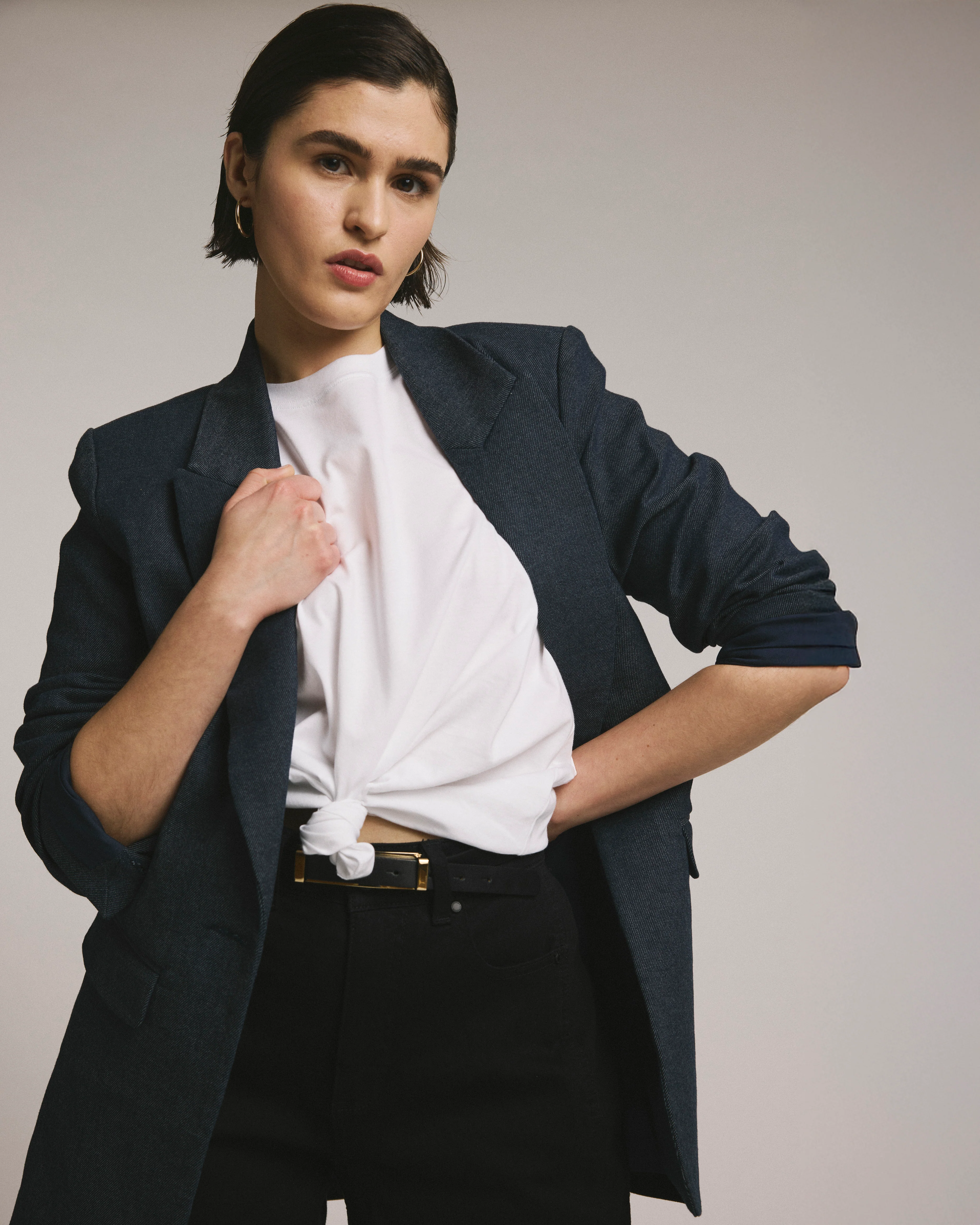 Percy Denim Look Blazer - Dark Indigo - Image 5