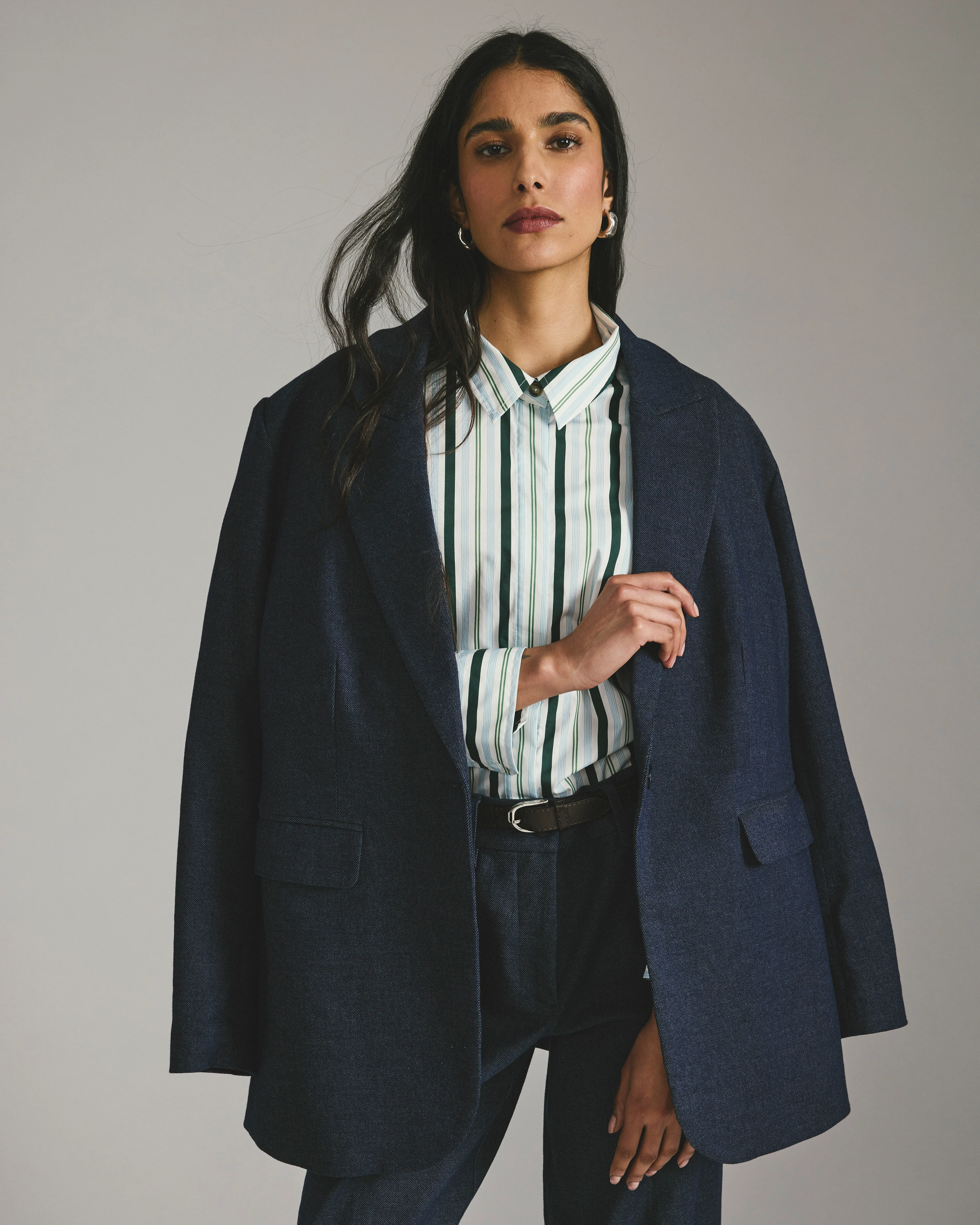 Percy Denim Look Blazer - Dark Indigo - Image 6