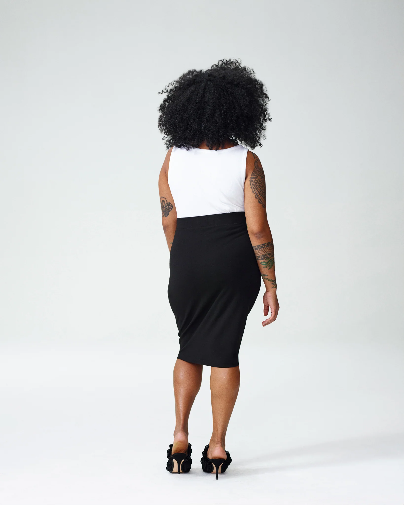 Petite Danube Jersey Skirt - Black - Image 3