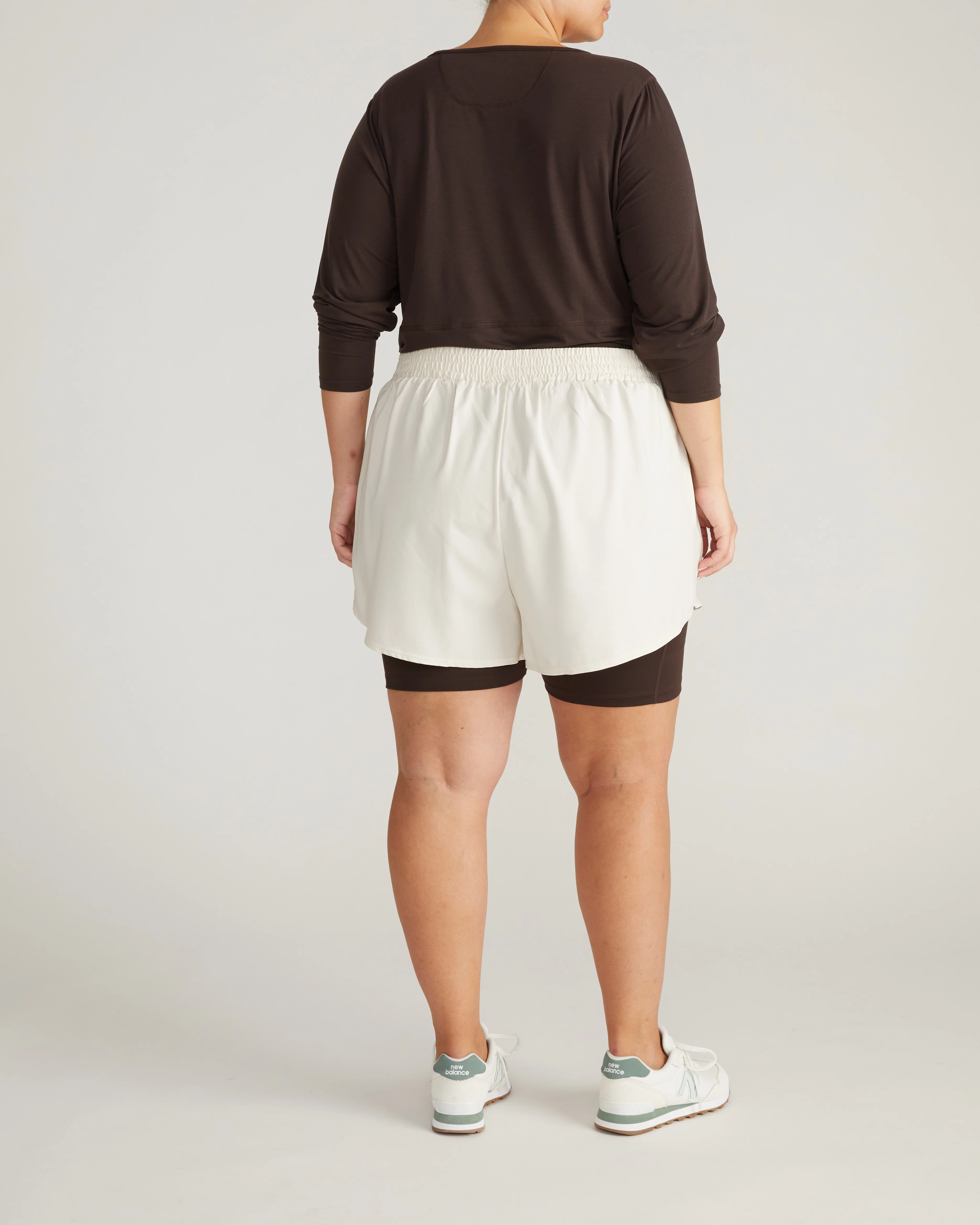 Rebel Active Shorts - Dove Wing/Deep Brown - Image 8