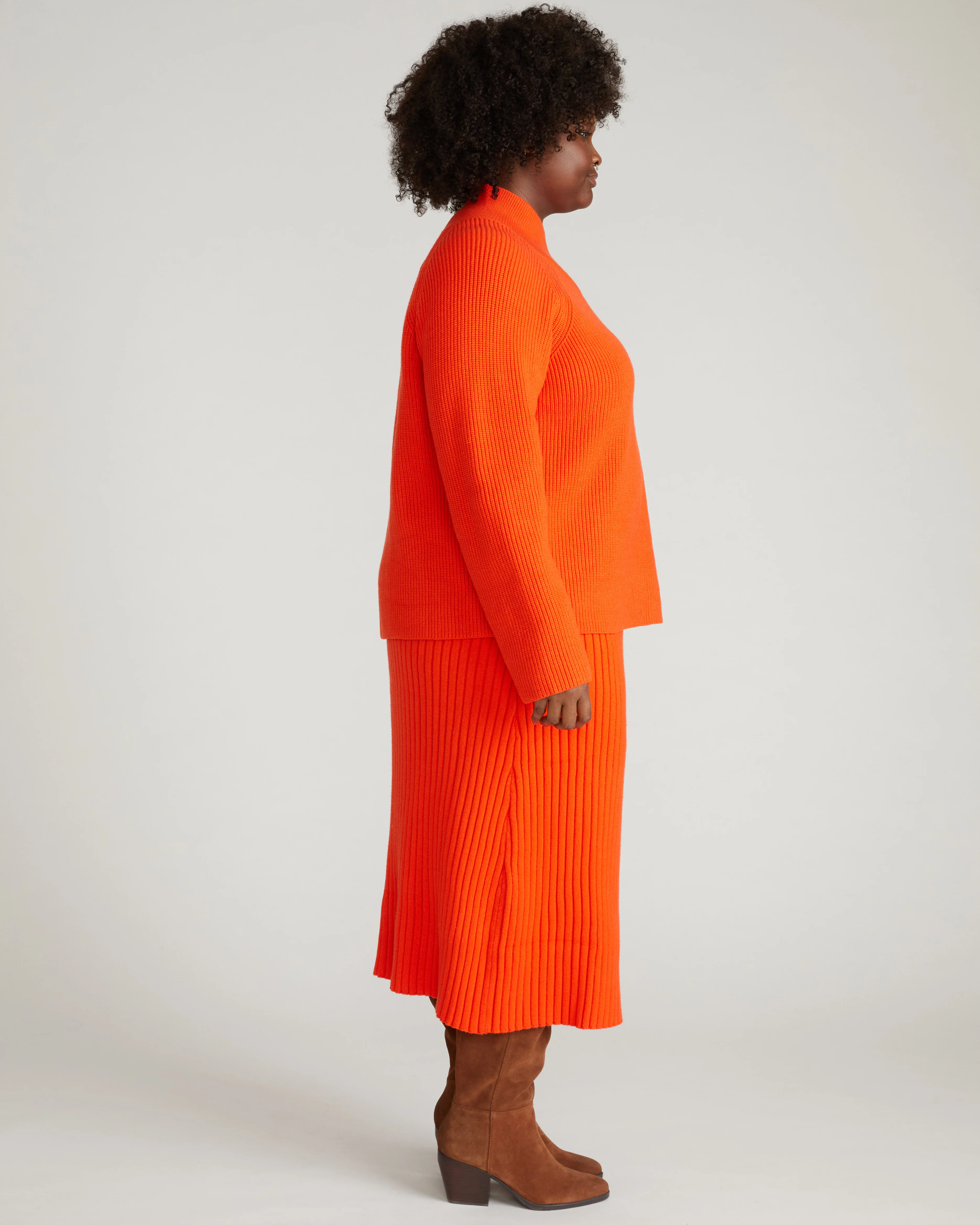 Risa Sweater Skirt - Poppy - Image 4