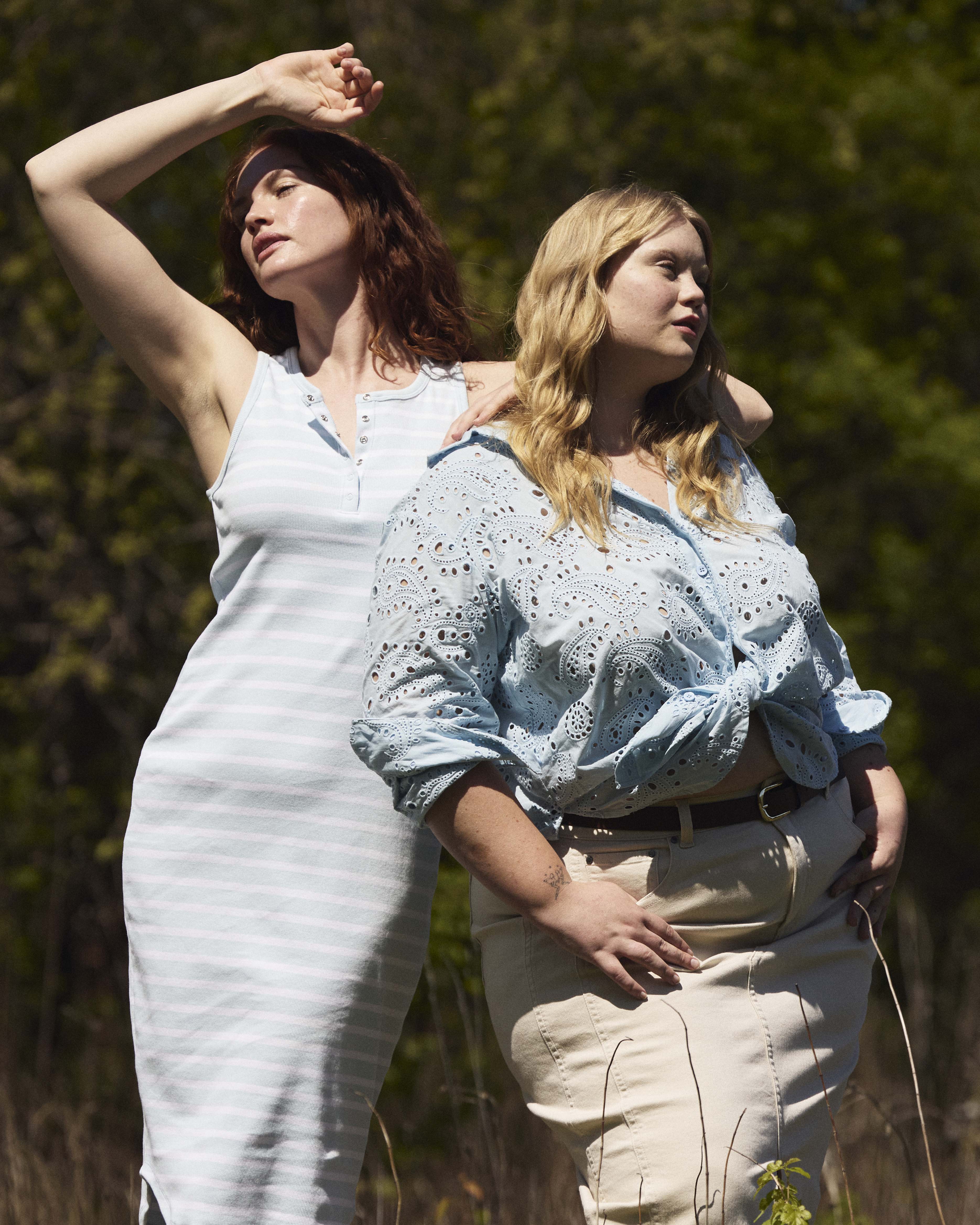Romera Ribbed Dress - Clear Sky/White Stripe - Image 6