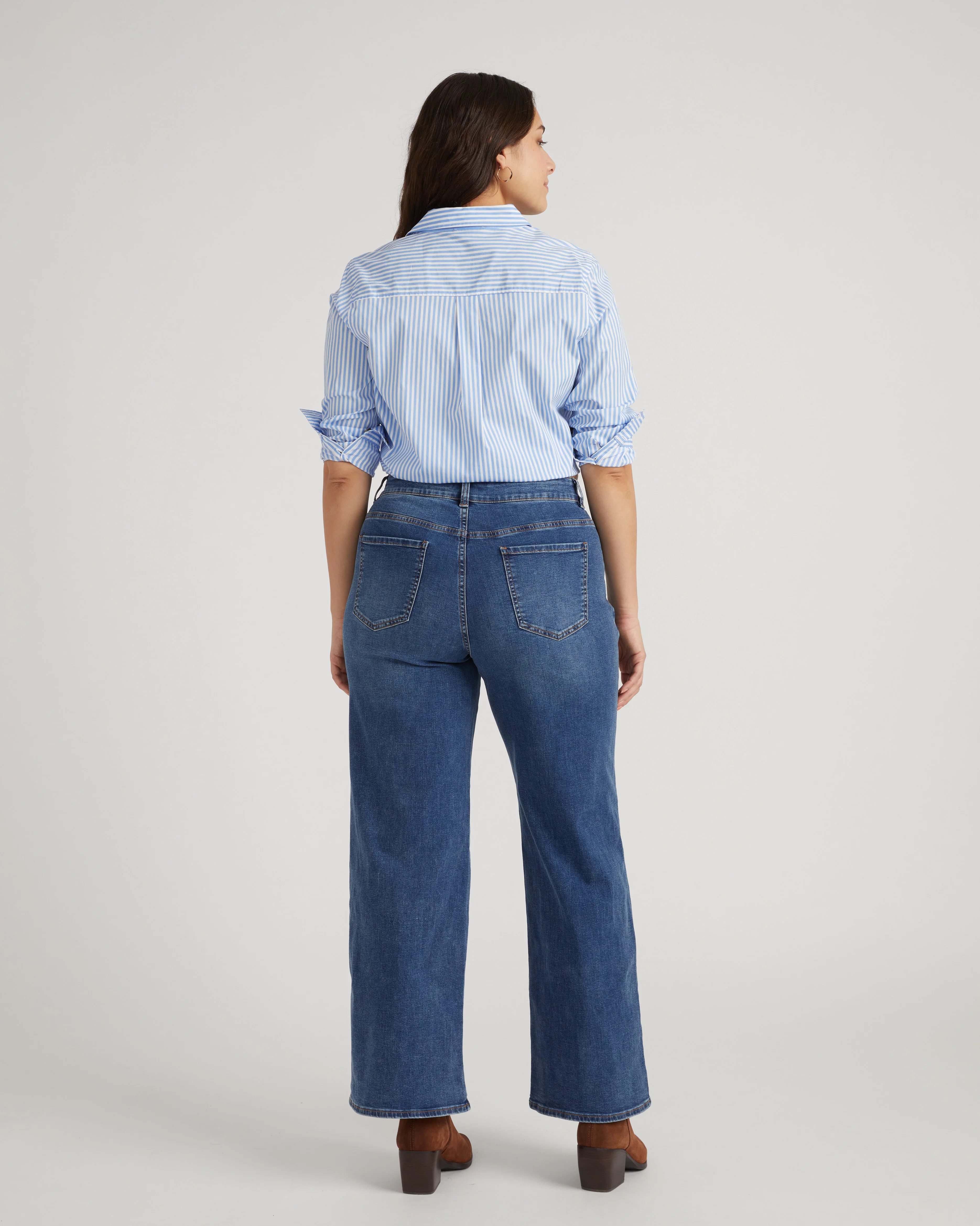 Roxy Relaxed Bootcut Jeans - Anzio Blue - Image 5