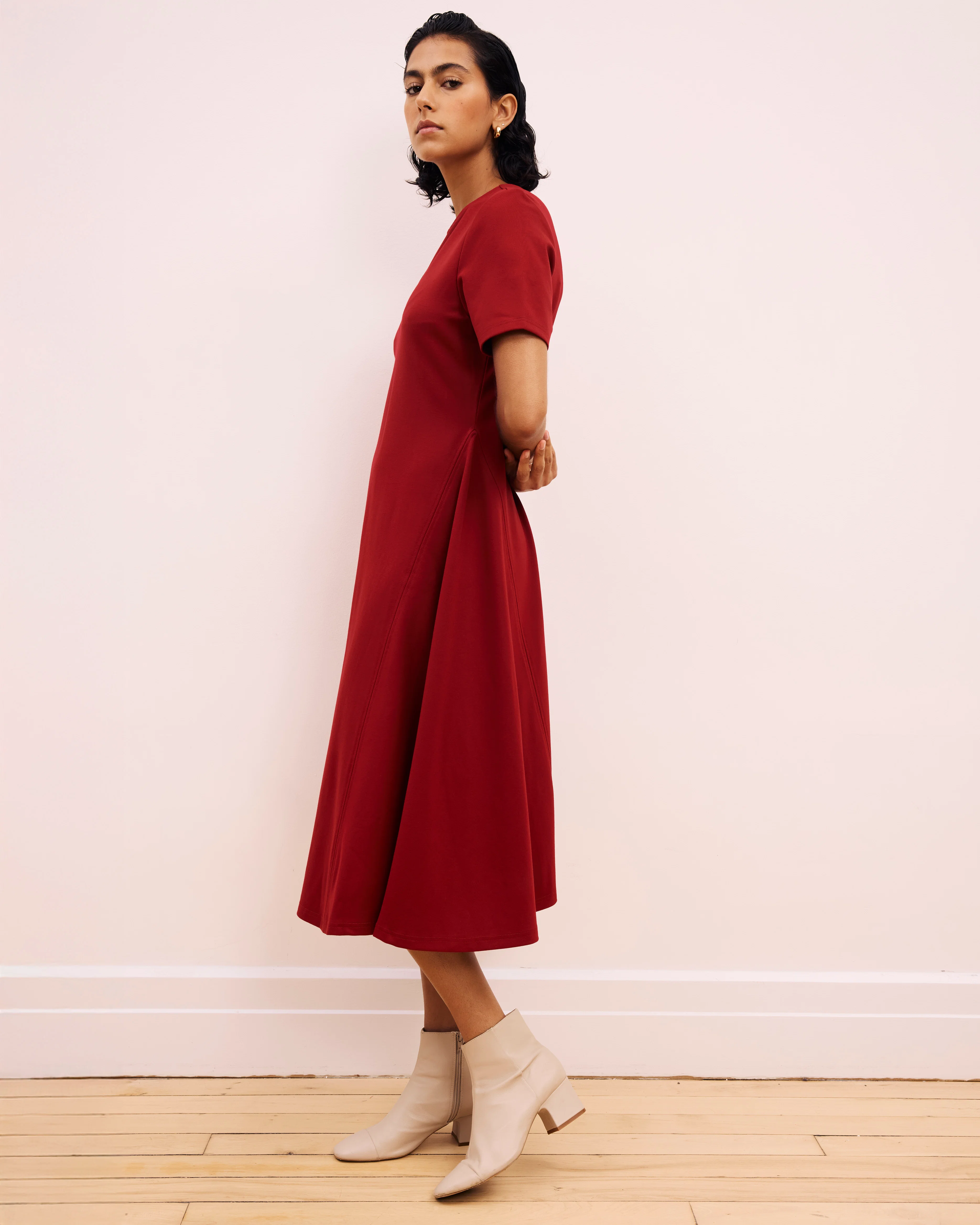 Saskia Ponte Dress - Garnet - Image 2