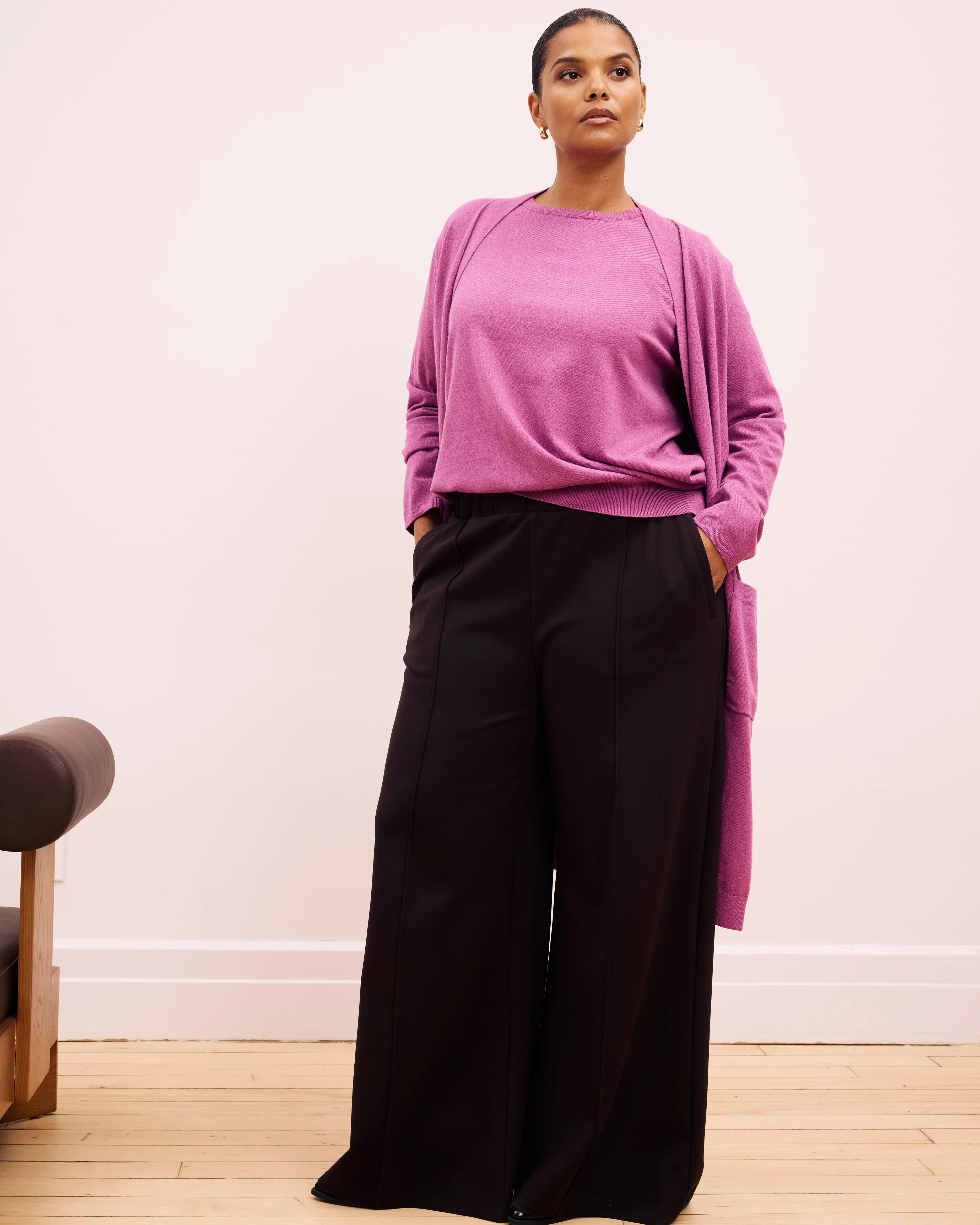 Savvy Fine Knit Sweater Top - Purple Vision - Image 3