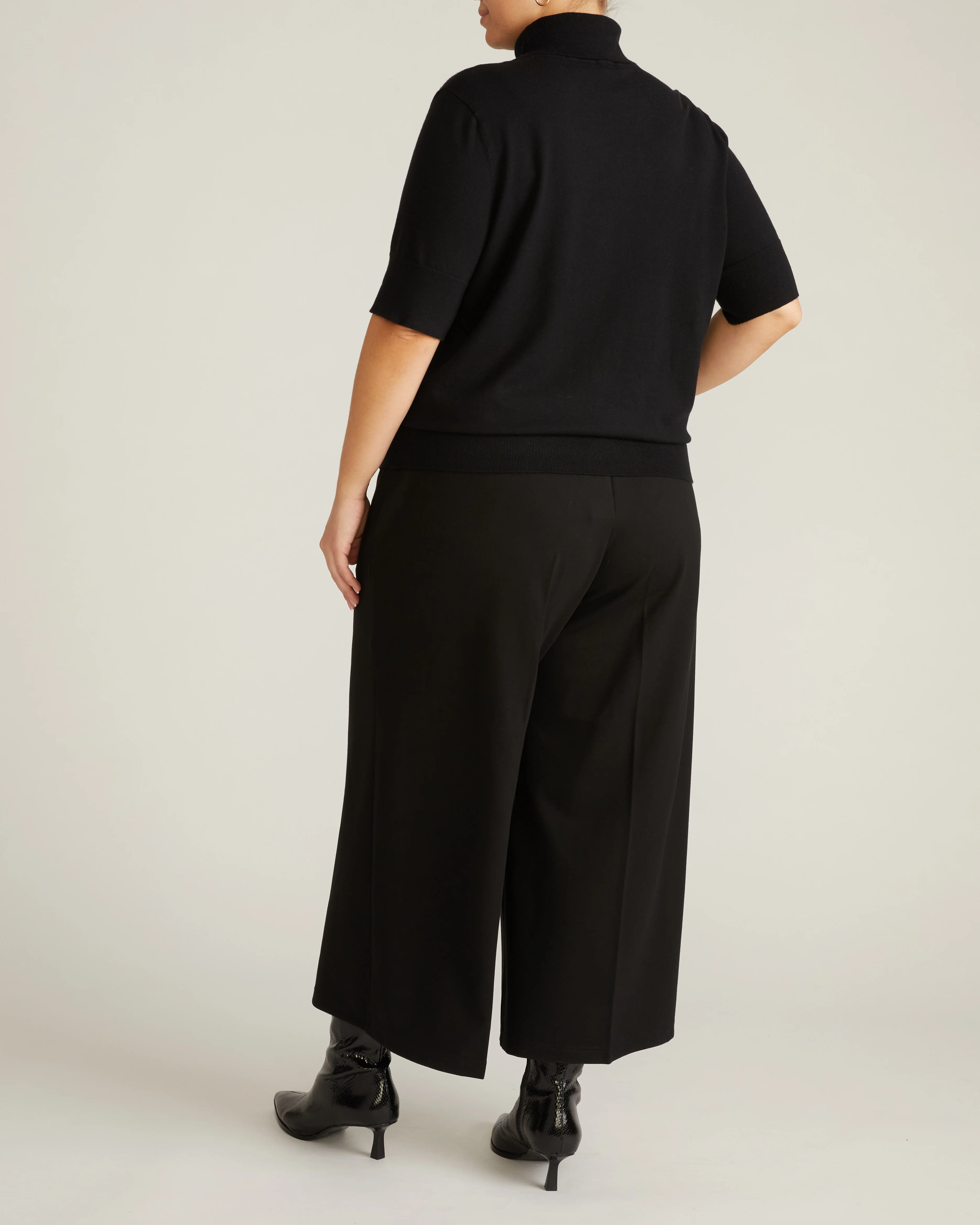 Savvy Fine Knit Turtleneck Sweater Top - Black - Image 7
