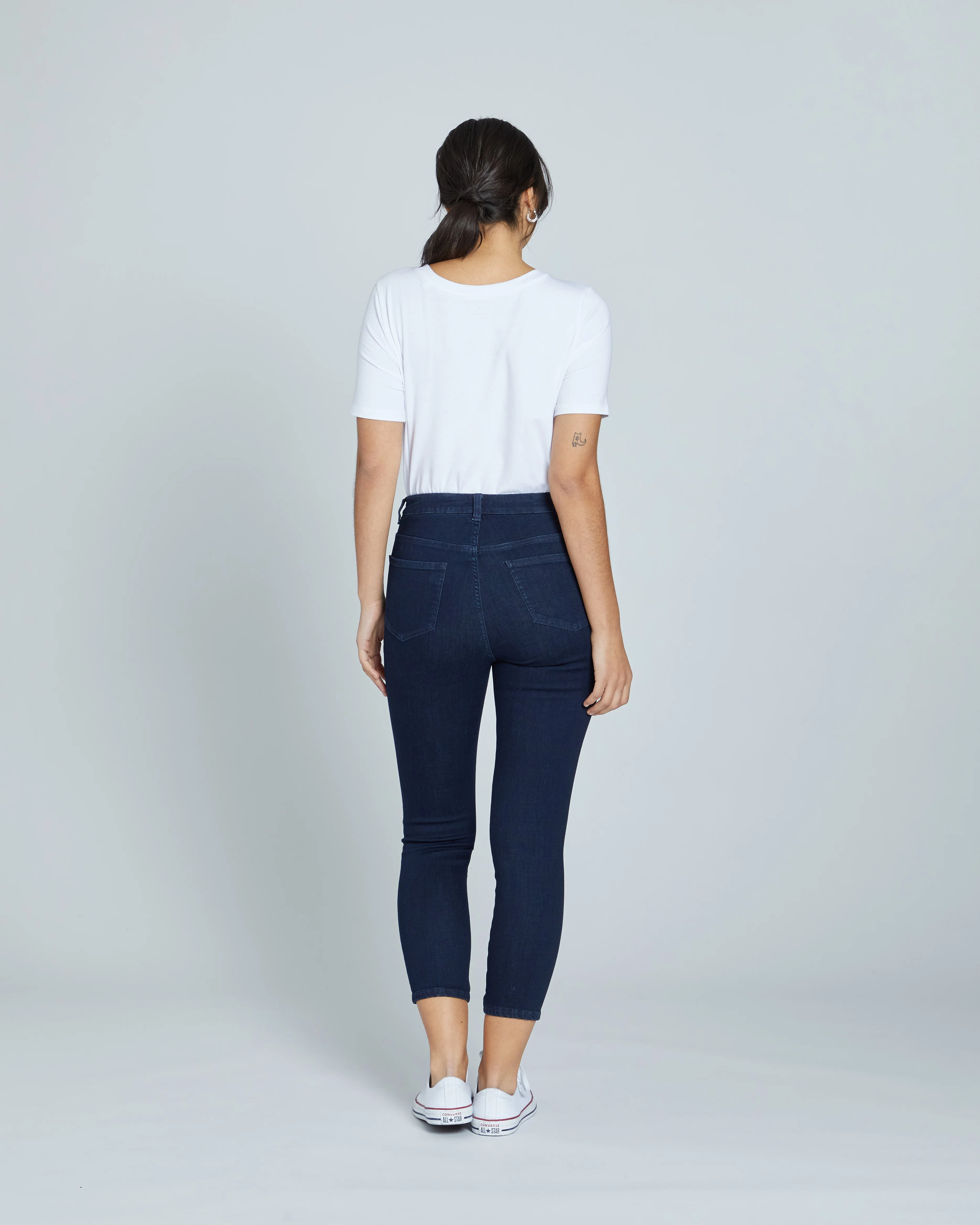 Seine High Rise Skinny Jeans 27 Inch - Dark Indigo - Image 4