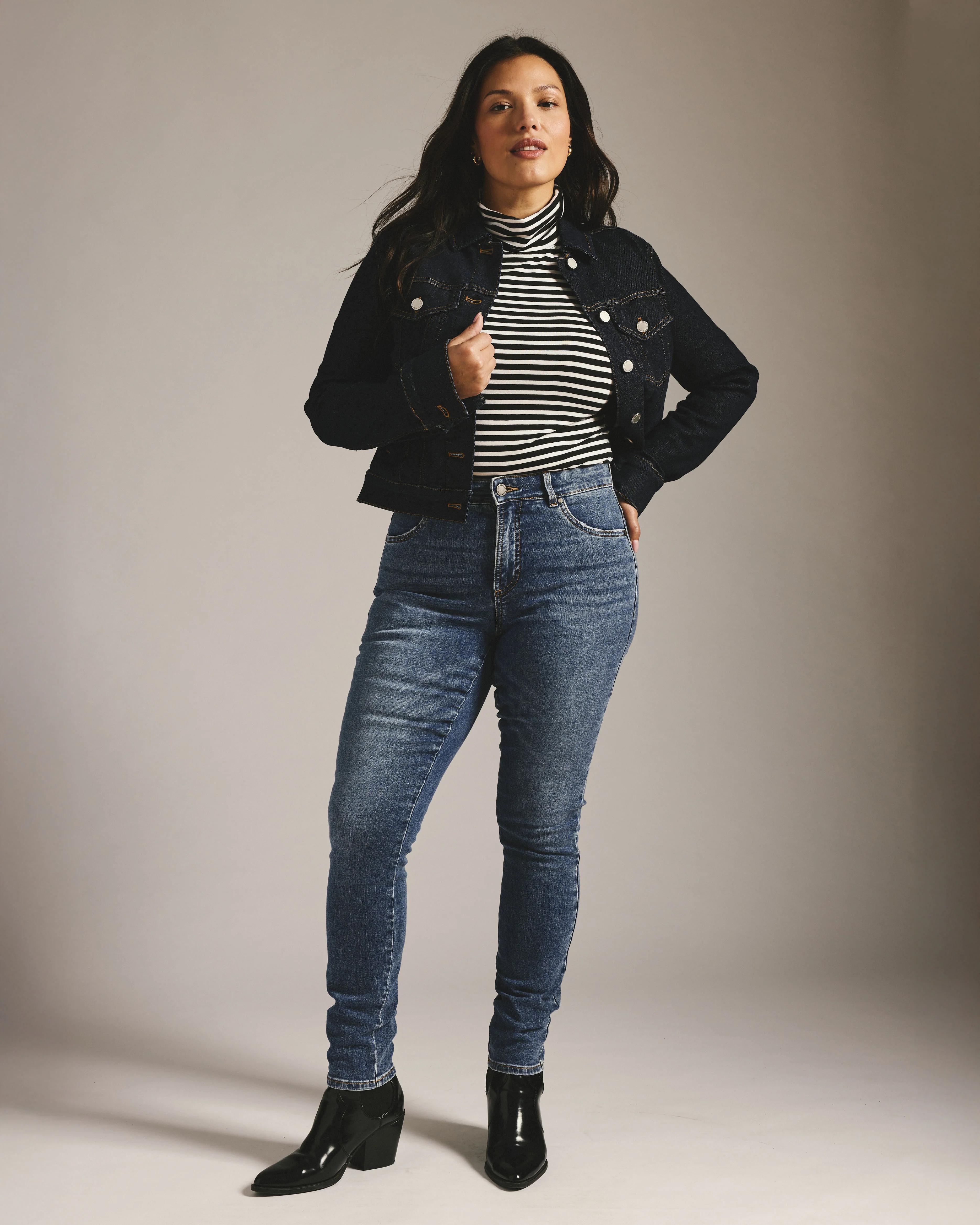Seine High Rise Skinny Jeans 30 Inch - Vintage Indigo - Image 2