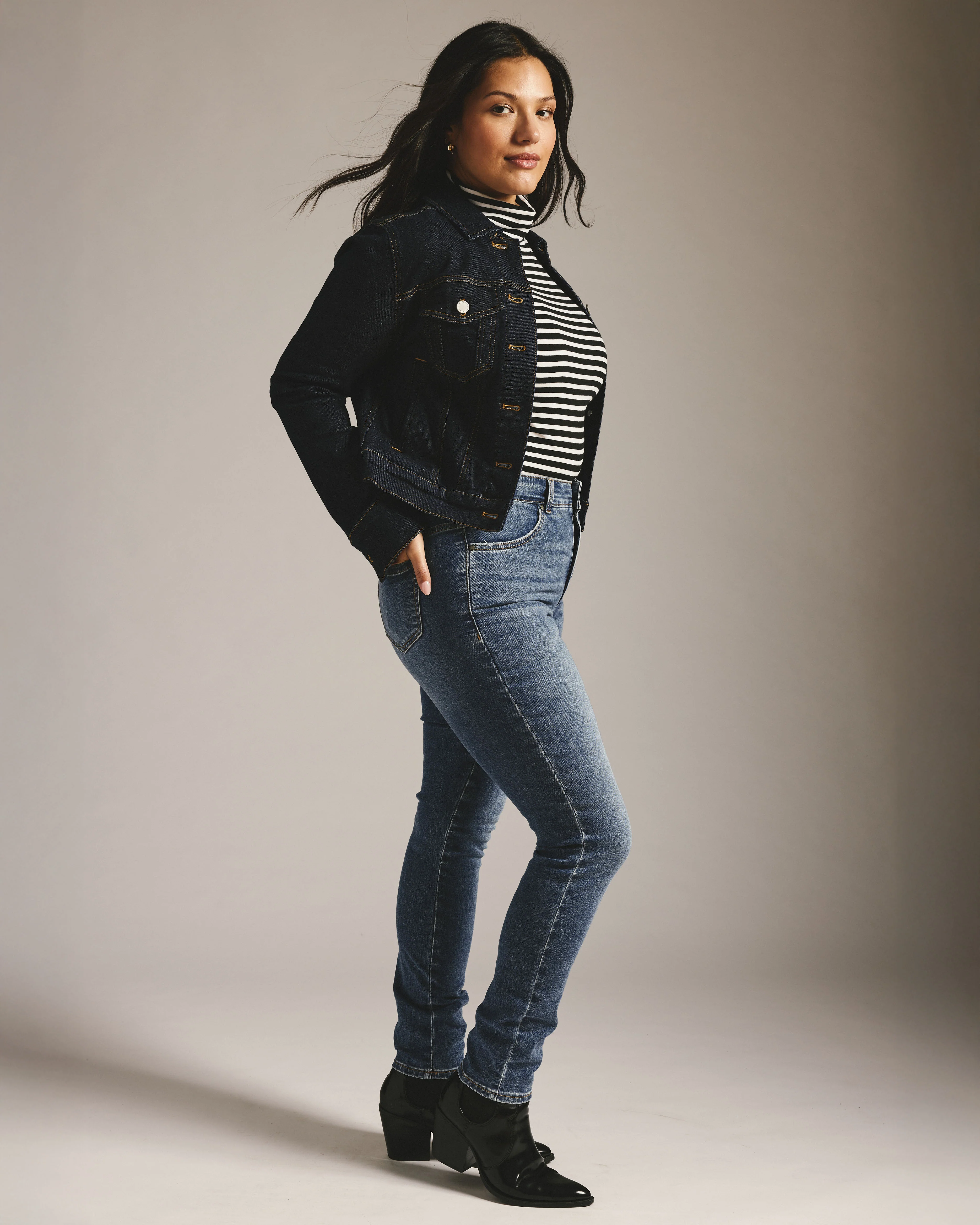 Seine High Rise Skinny Jeans 30 Inch - Vintage Indigo - Image 3