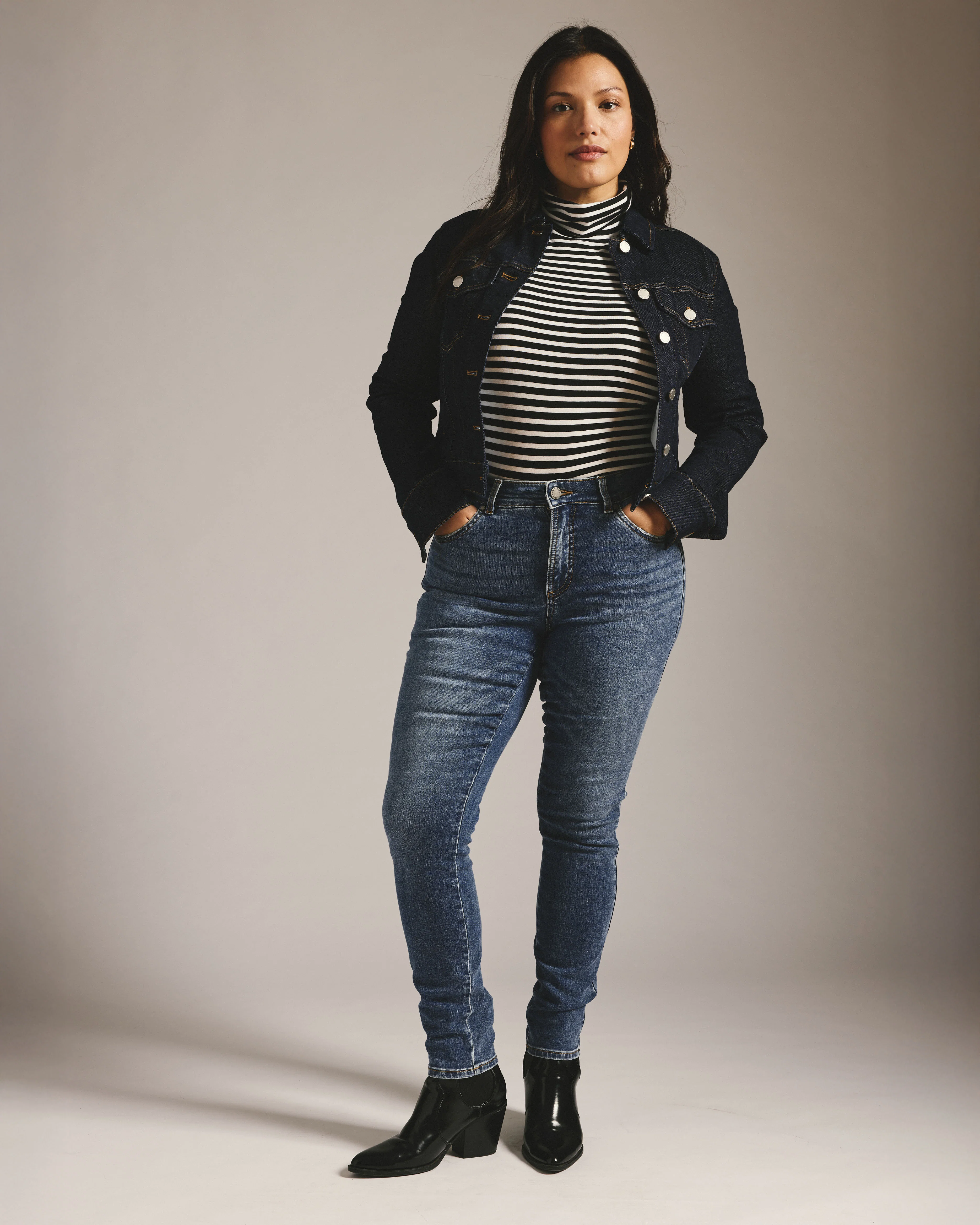 Seine High Rise Skinny Jeans 30 Inch - Vintage Indigo - Image 4