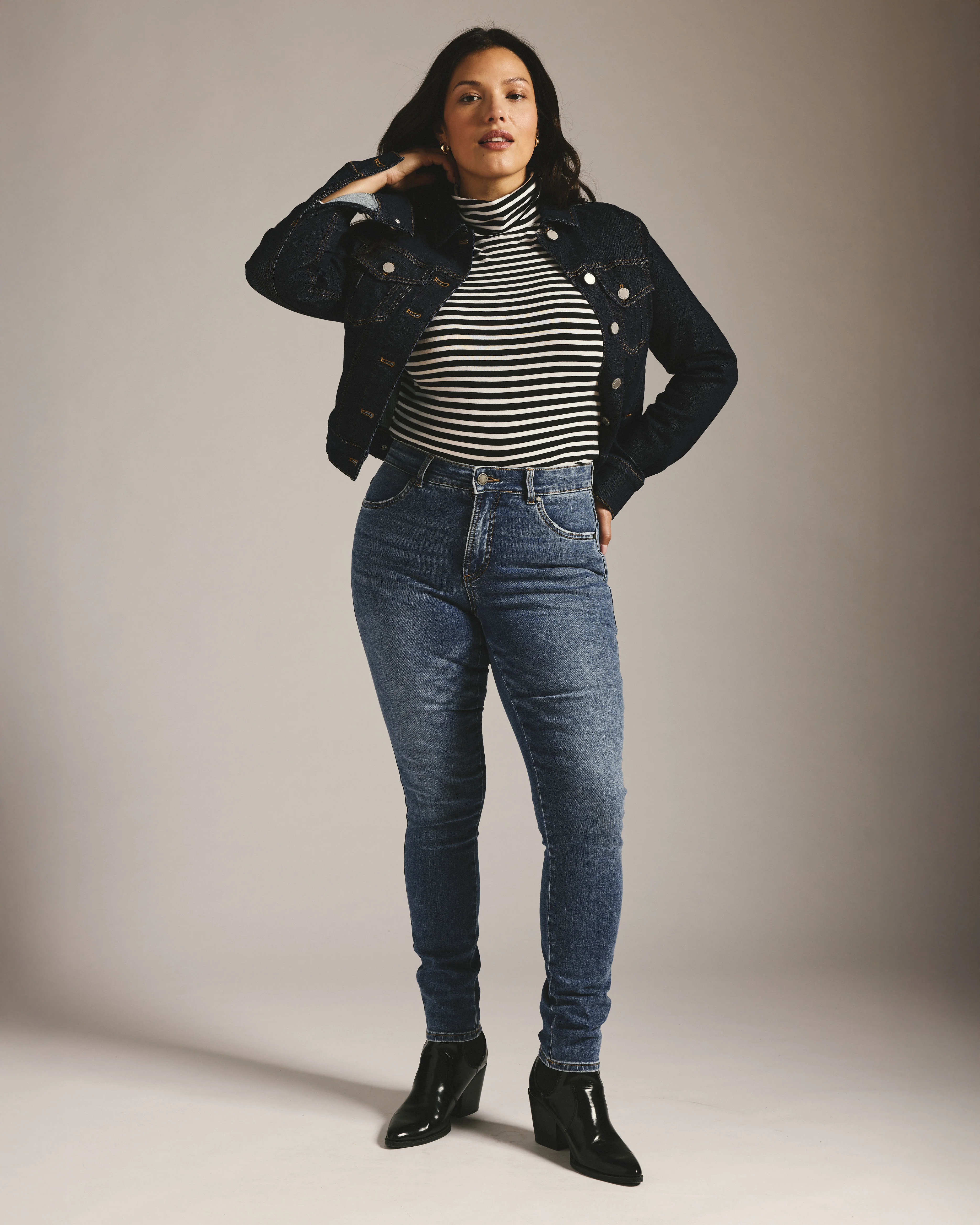 Seine High Rise Skinny Jeans 30 Inch - Vintage Indigo - Image 5