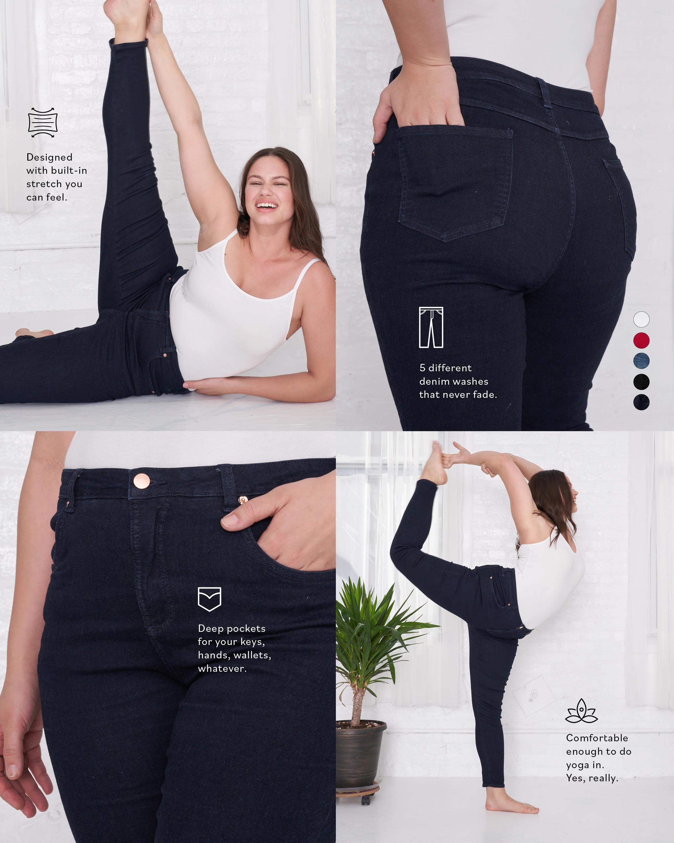 Seine High Rise Skinny Jeans 32 Inch - Distressed Blue - Image 6