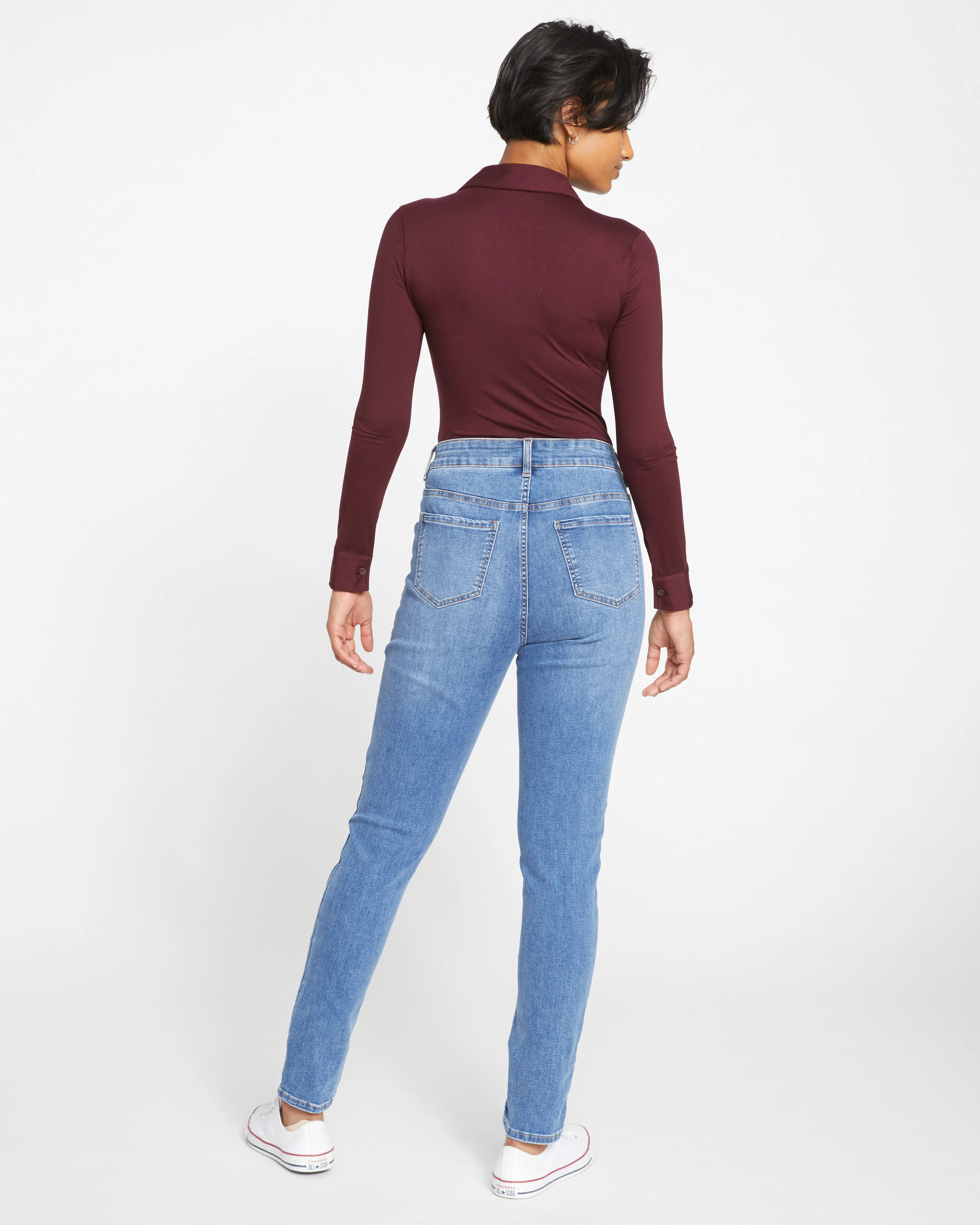 Seine High Rise Skinny Jeans 32 Inch - Vintage Indigo - Image 5