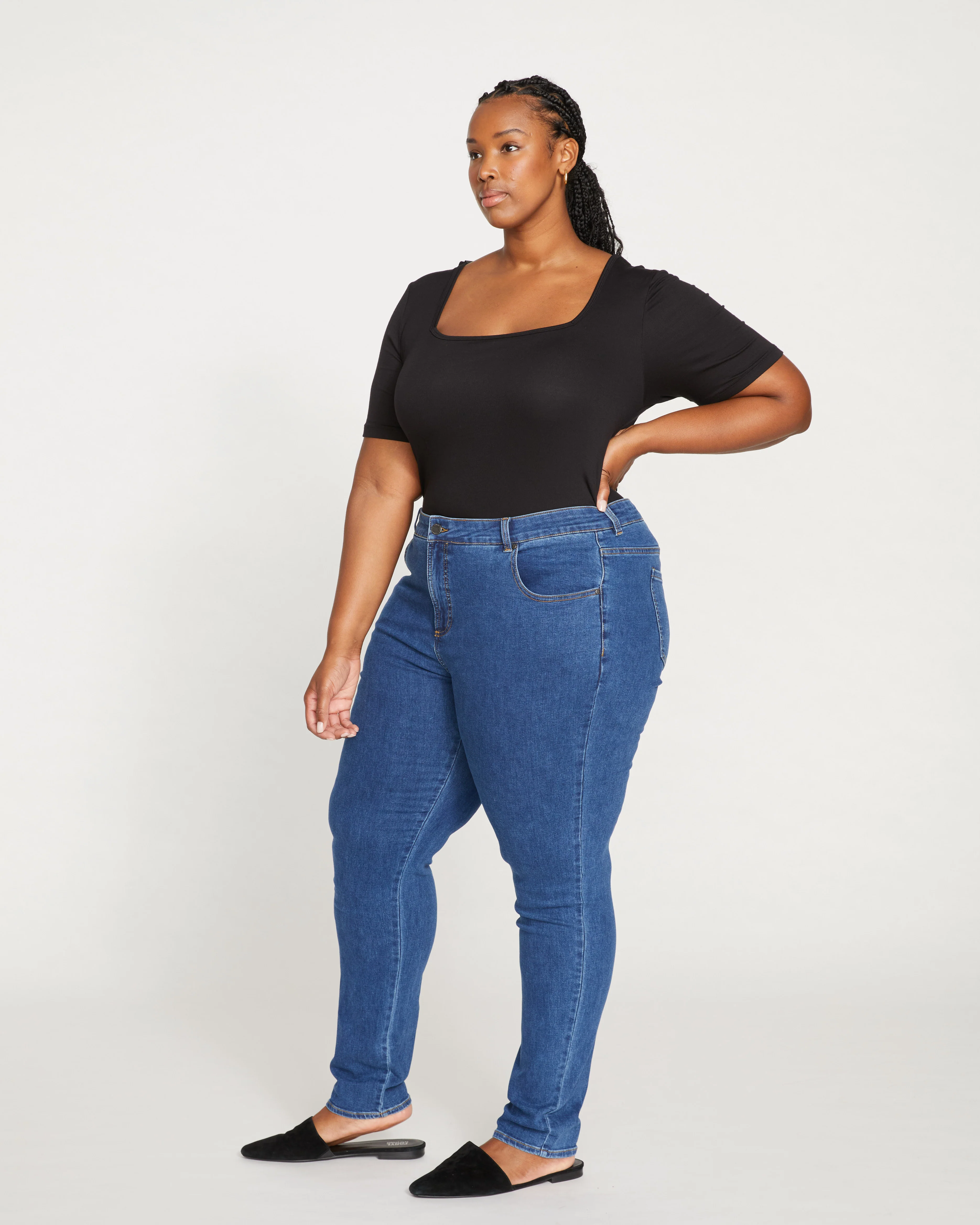Seine Mid Rise Skinny Jeans 32 Inch - Odeon Blue - Image 3