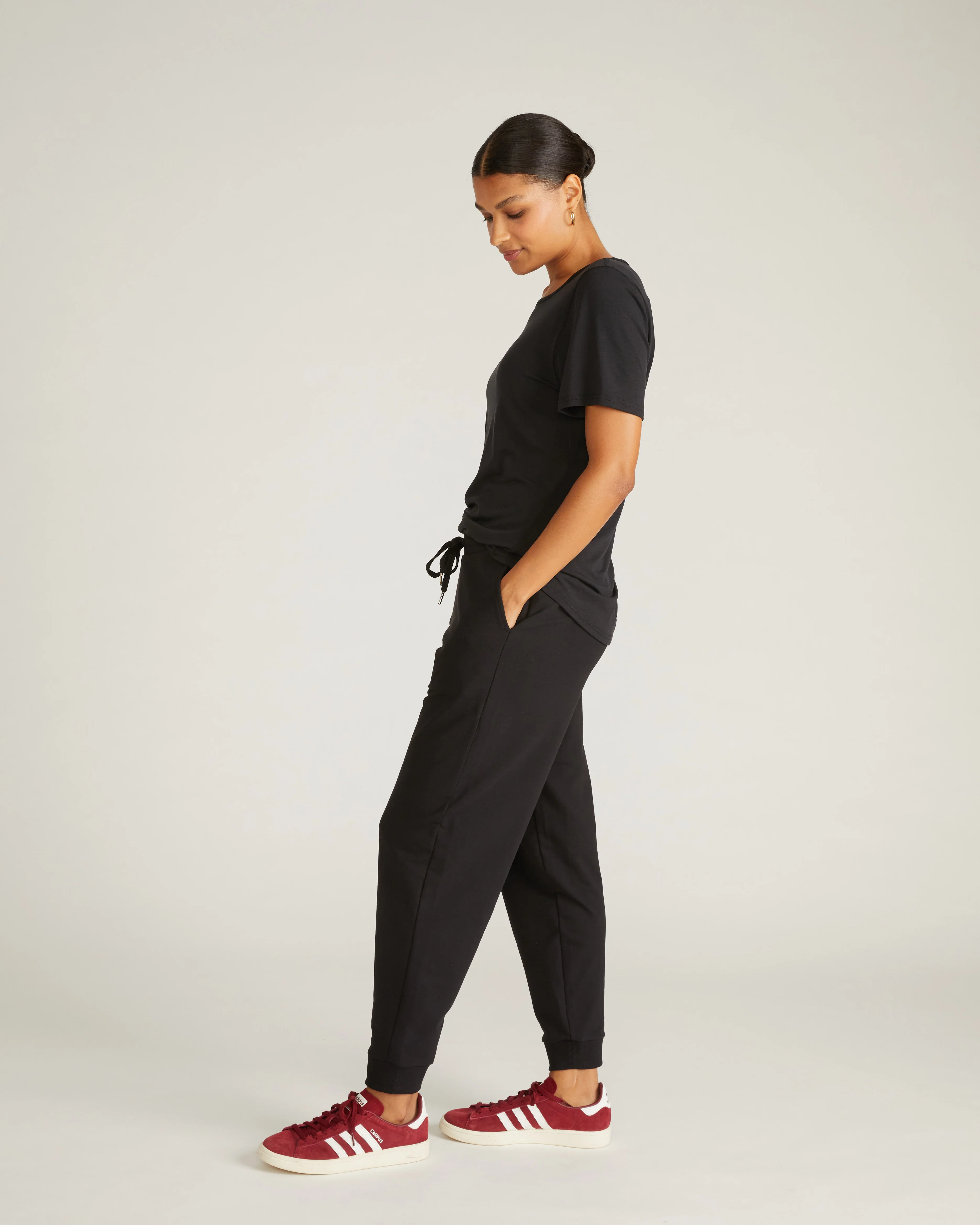 Selma French Terry Jogger - Black - Image 2