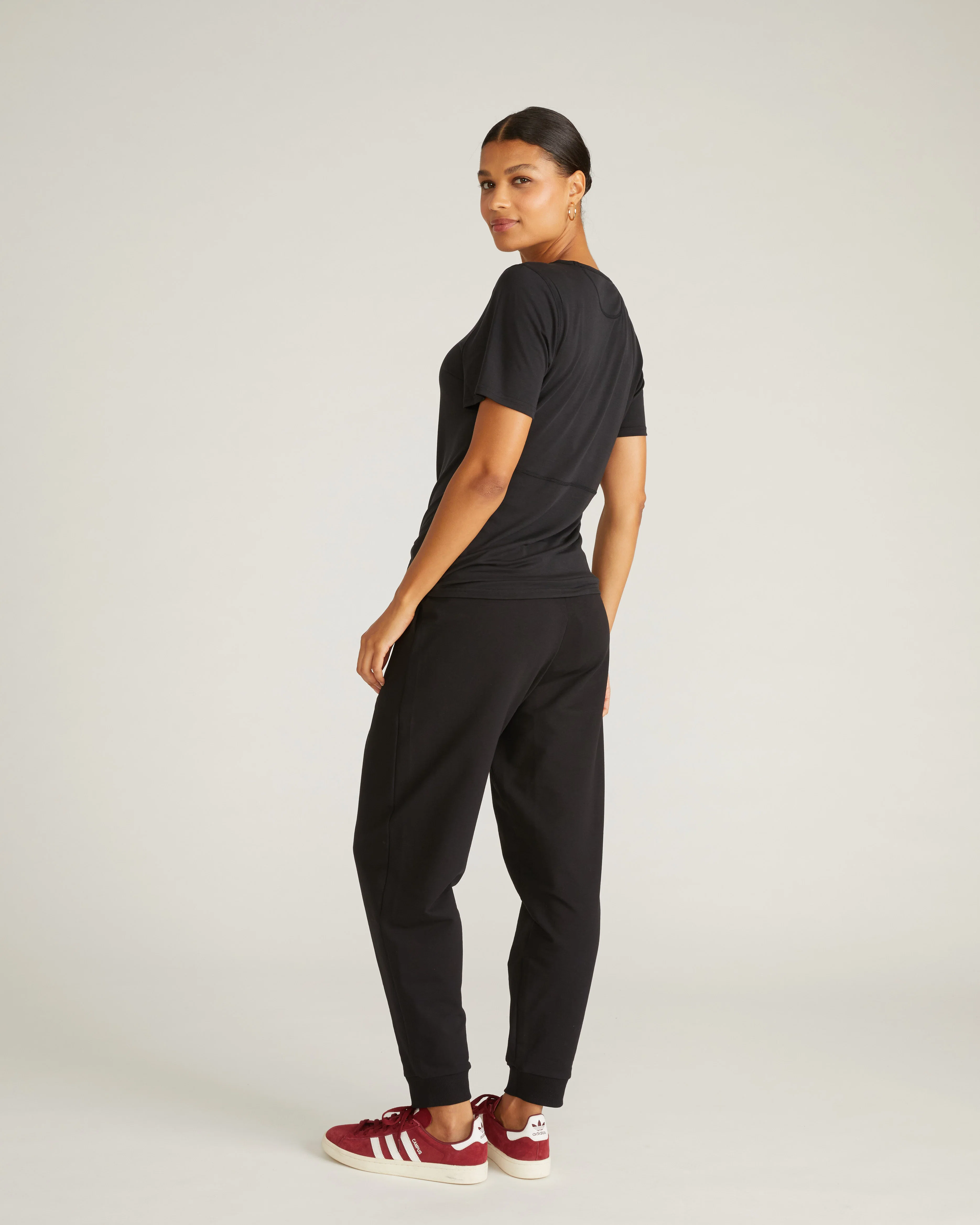 Selma French Terry Jogger - Black - Image 3