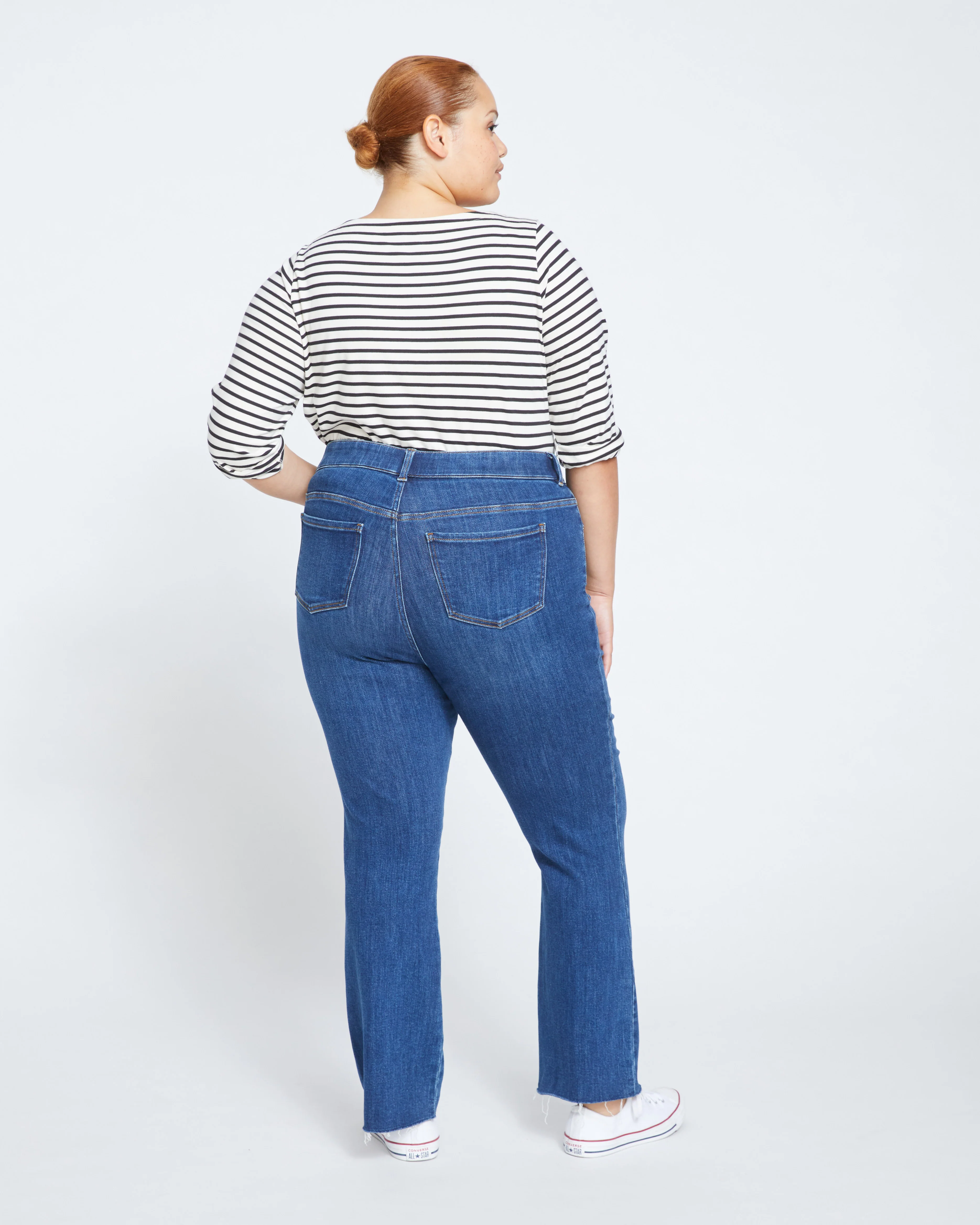 Sinead High Rise Bootcut Jeans - Stonewash Indigo - Image 3
