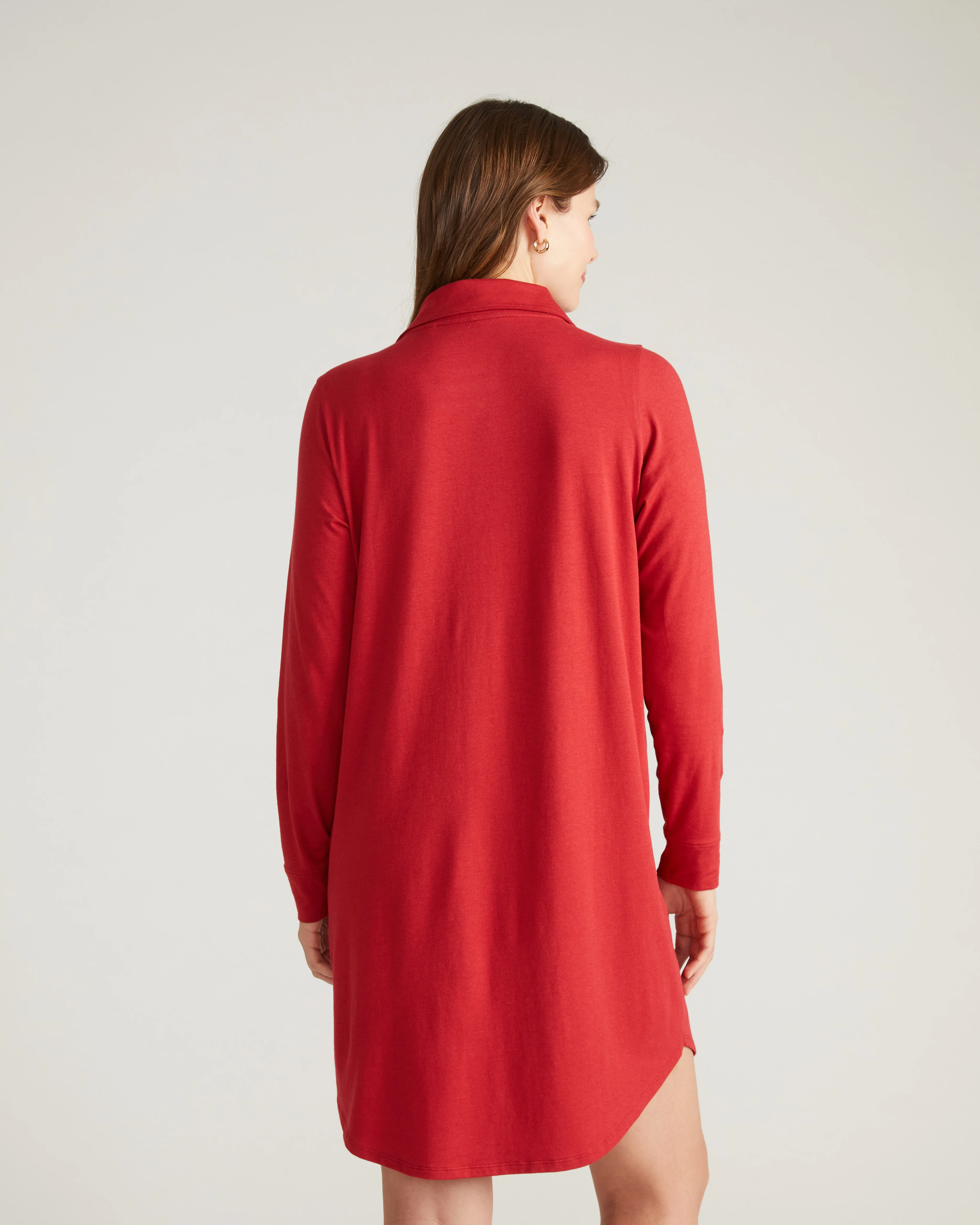 Softie Silky Jersey Sleepshirt - Raspberry - Image 3