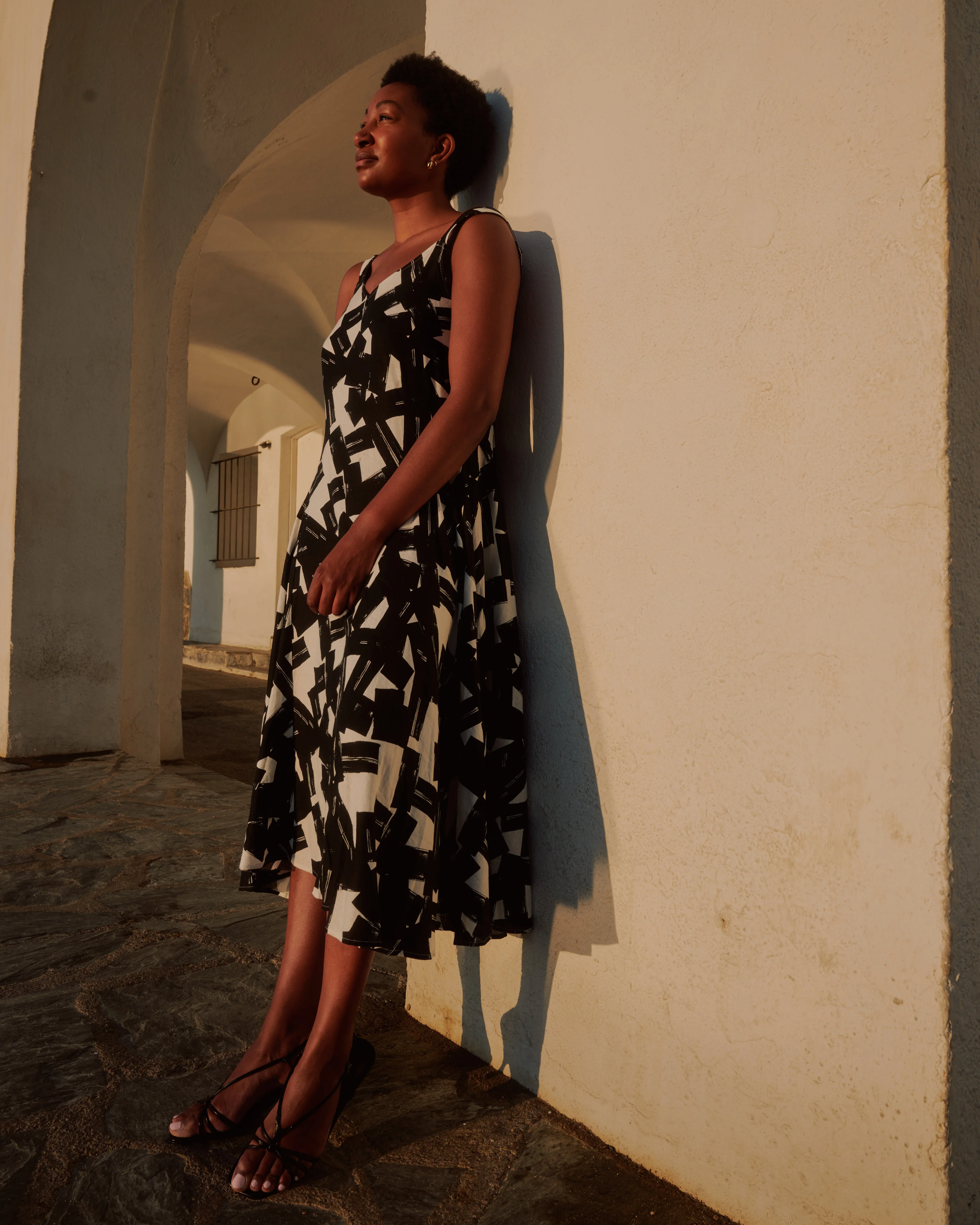 Sunshower Flowy Linen Dress - Santiago Print - Image 2