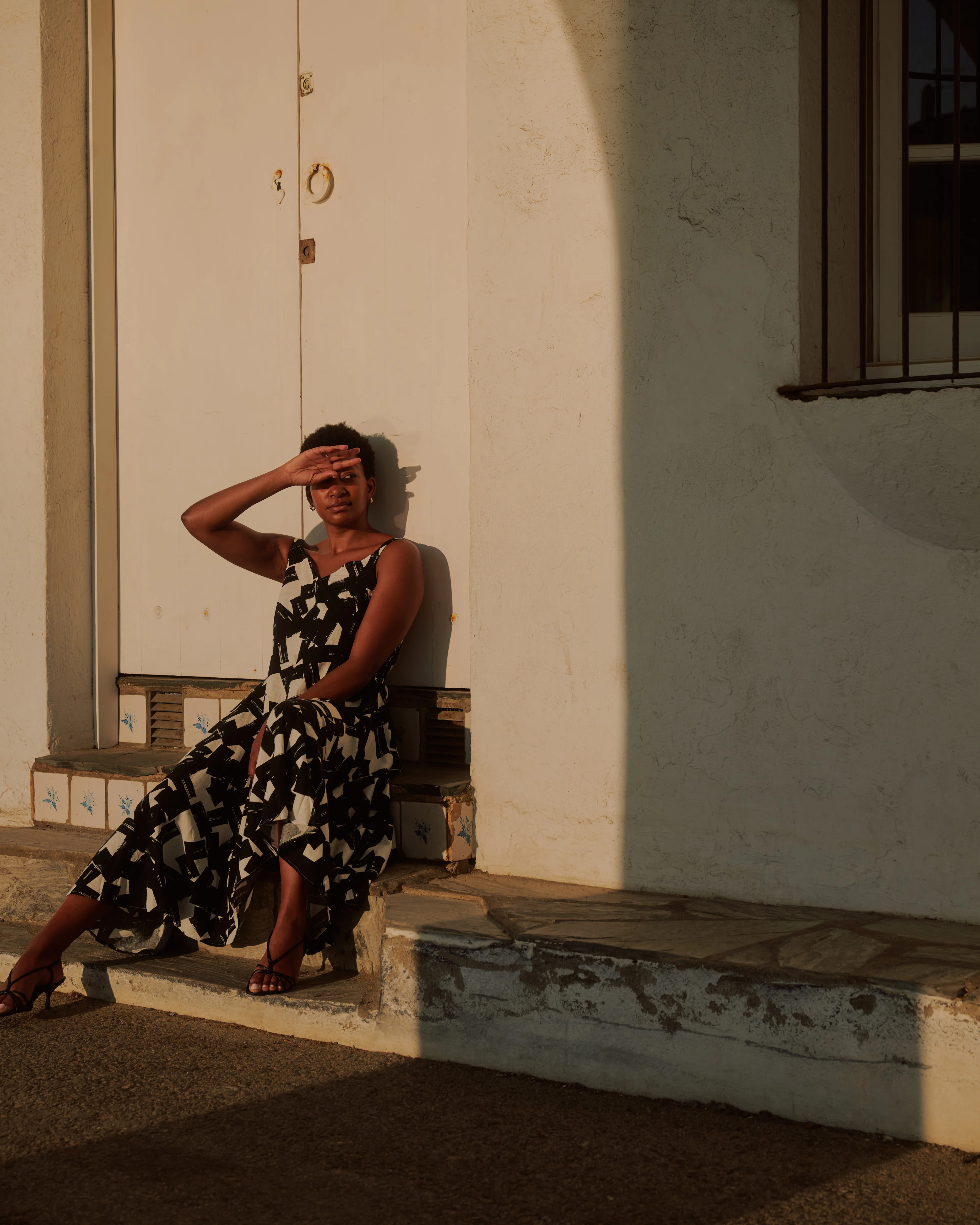 Sunshower Flowy Linen Dress - Santiago Print - Image 8