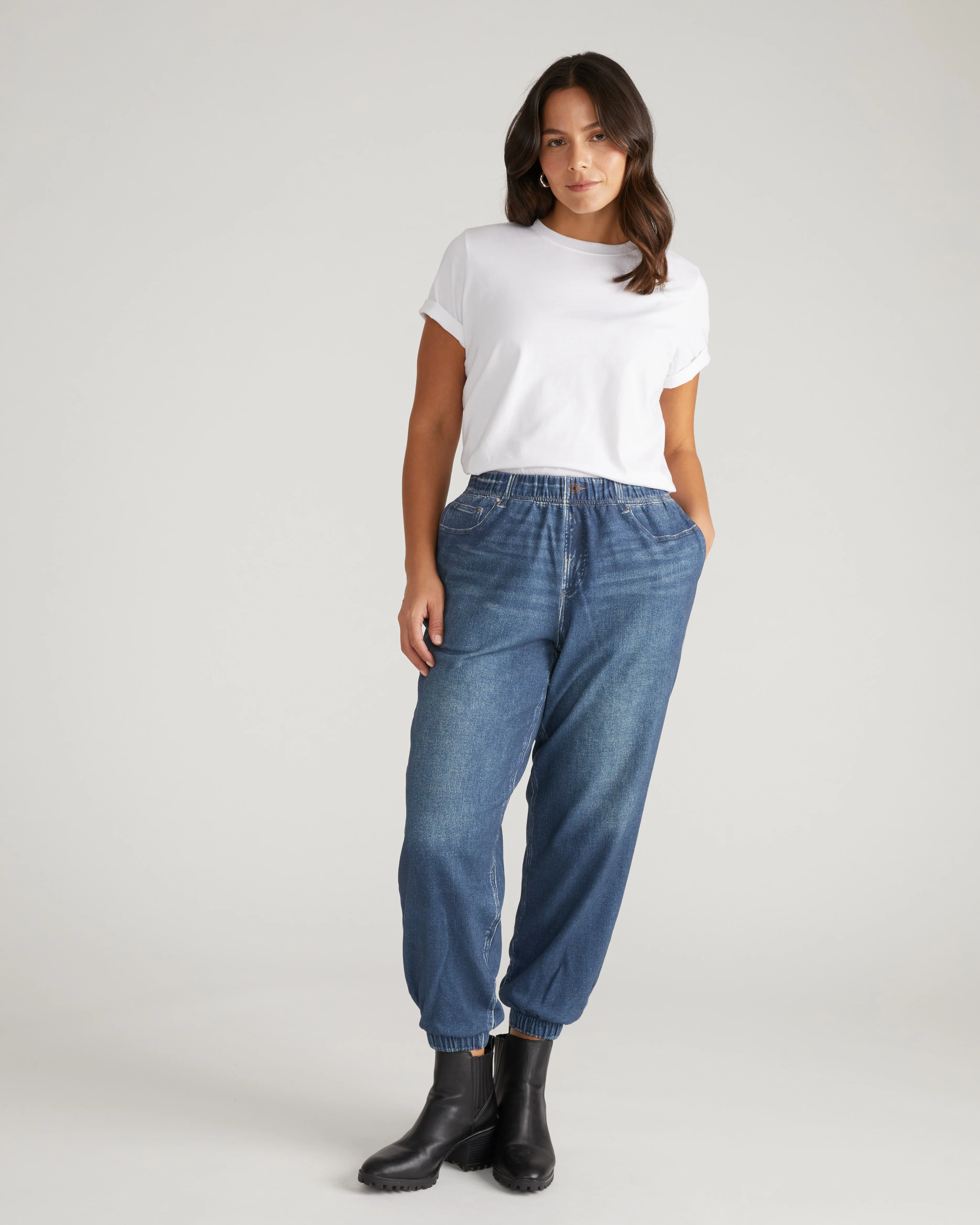 Sweatpant Jogger Jeans - Saddle Blue - Image 4