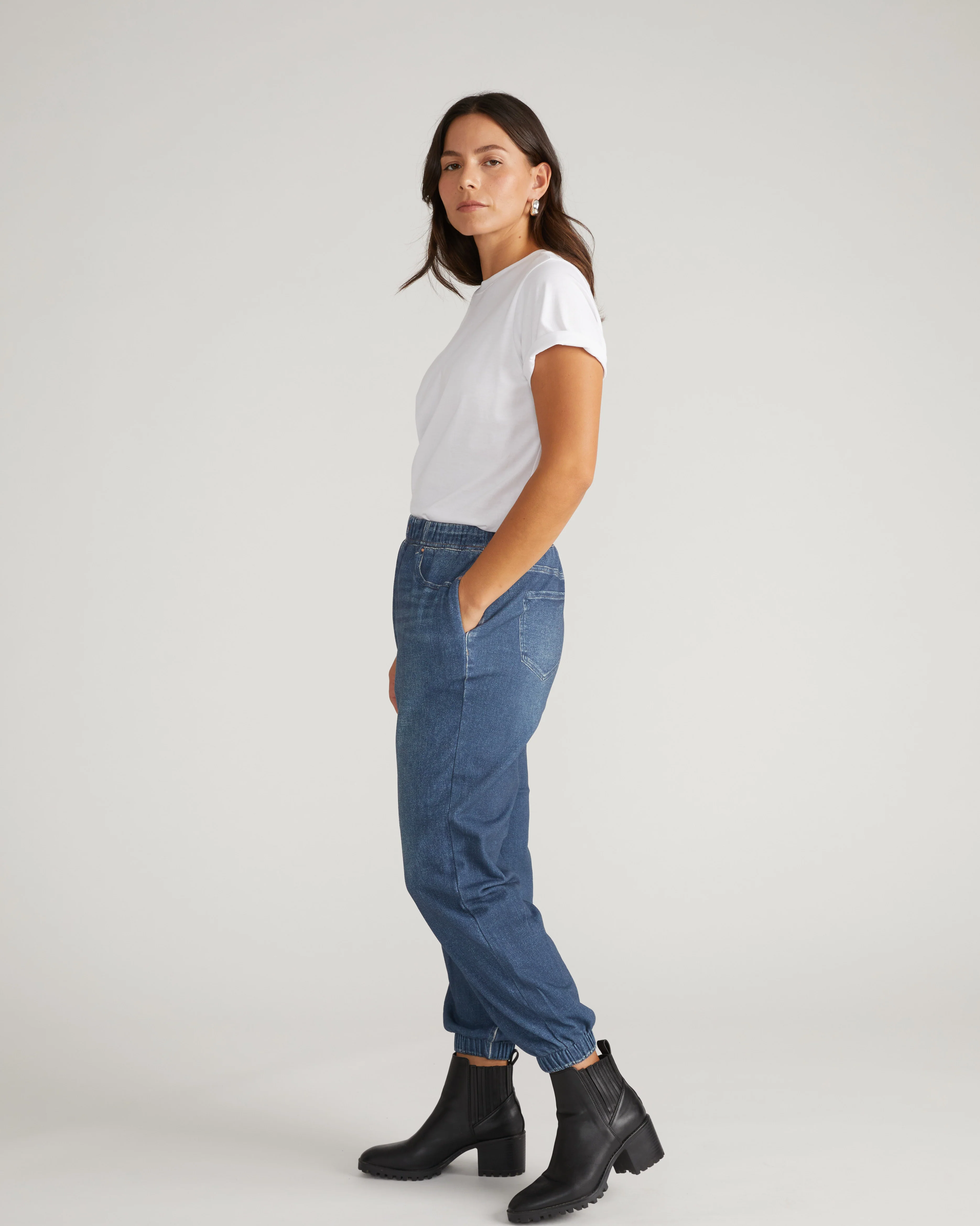Sweatpant Jogger Jeans - Saddle Blue - Image 6