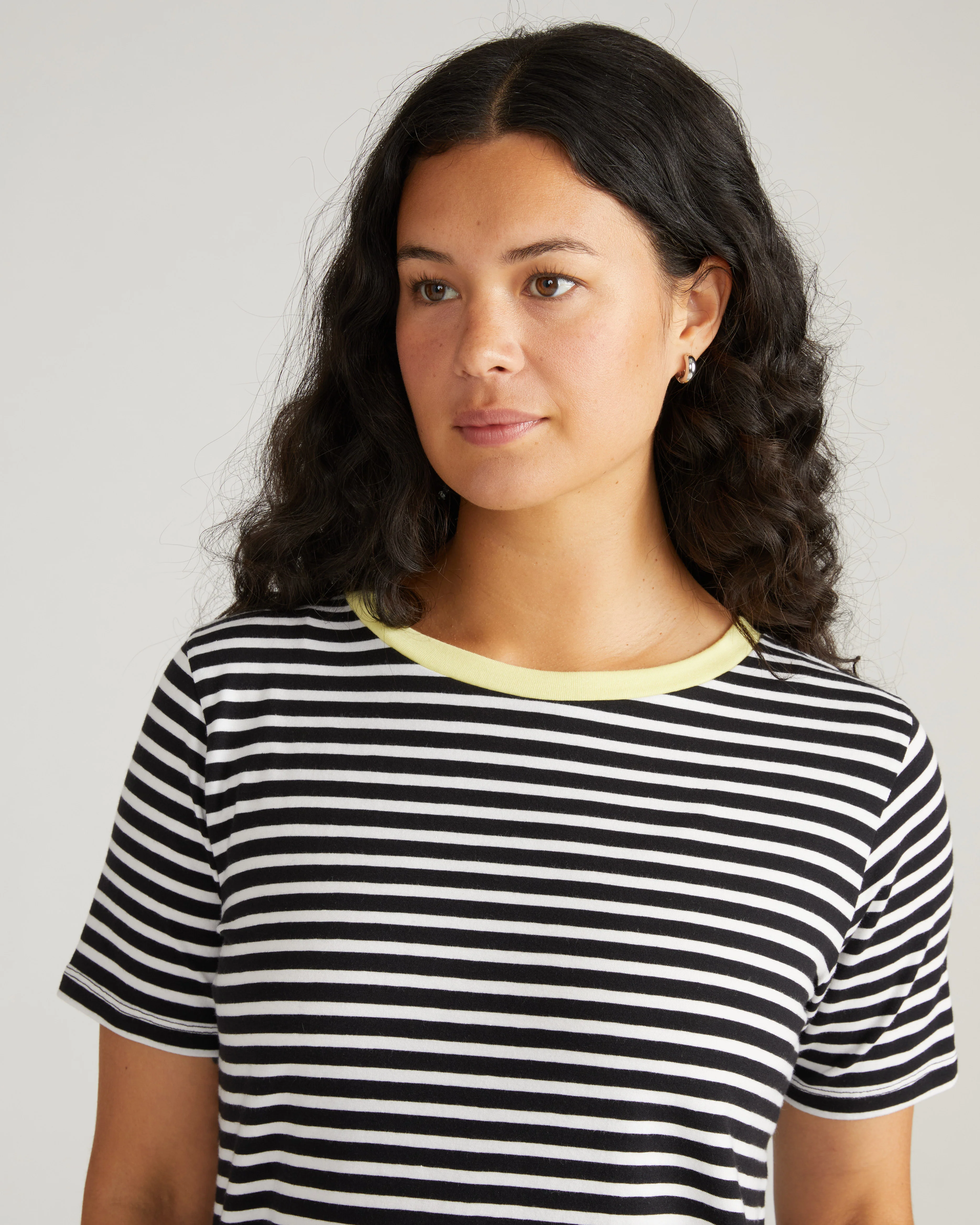 Tee Rex - Black/White Stripe with Reed Trim - Image 2