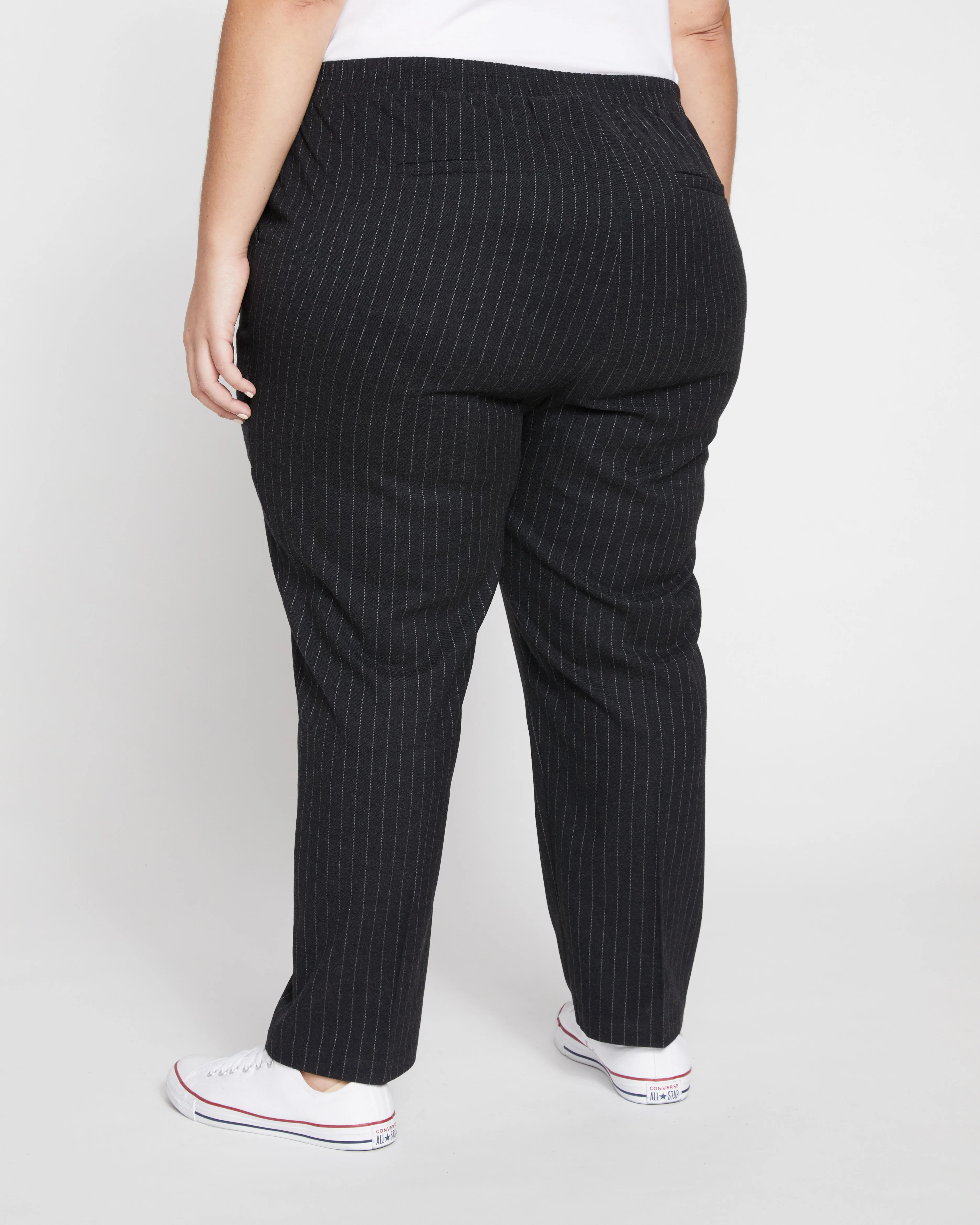The Pinstripe Pant - Graphite - Image 5
