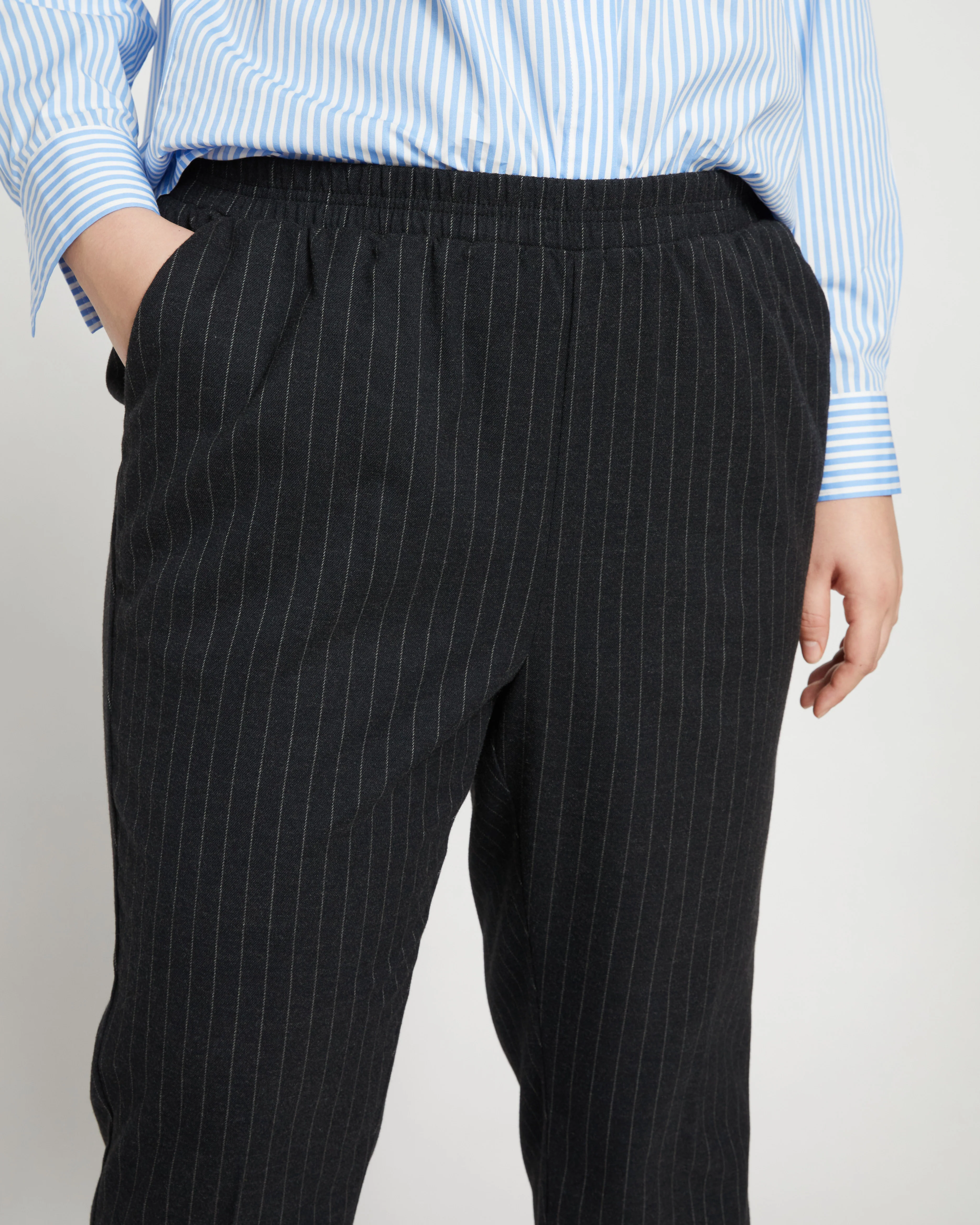 The Pinstripe Pant - Graphite - Image 7