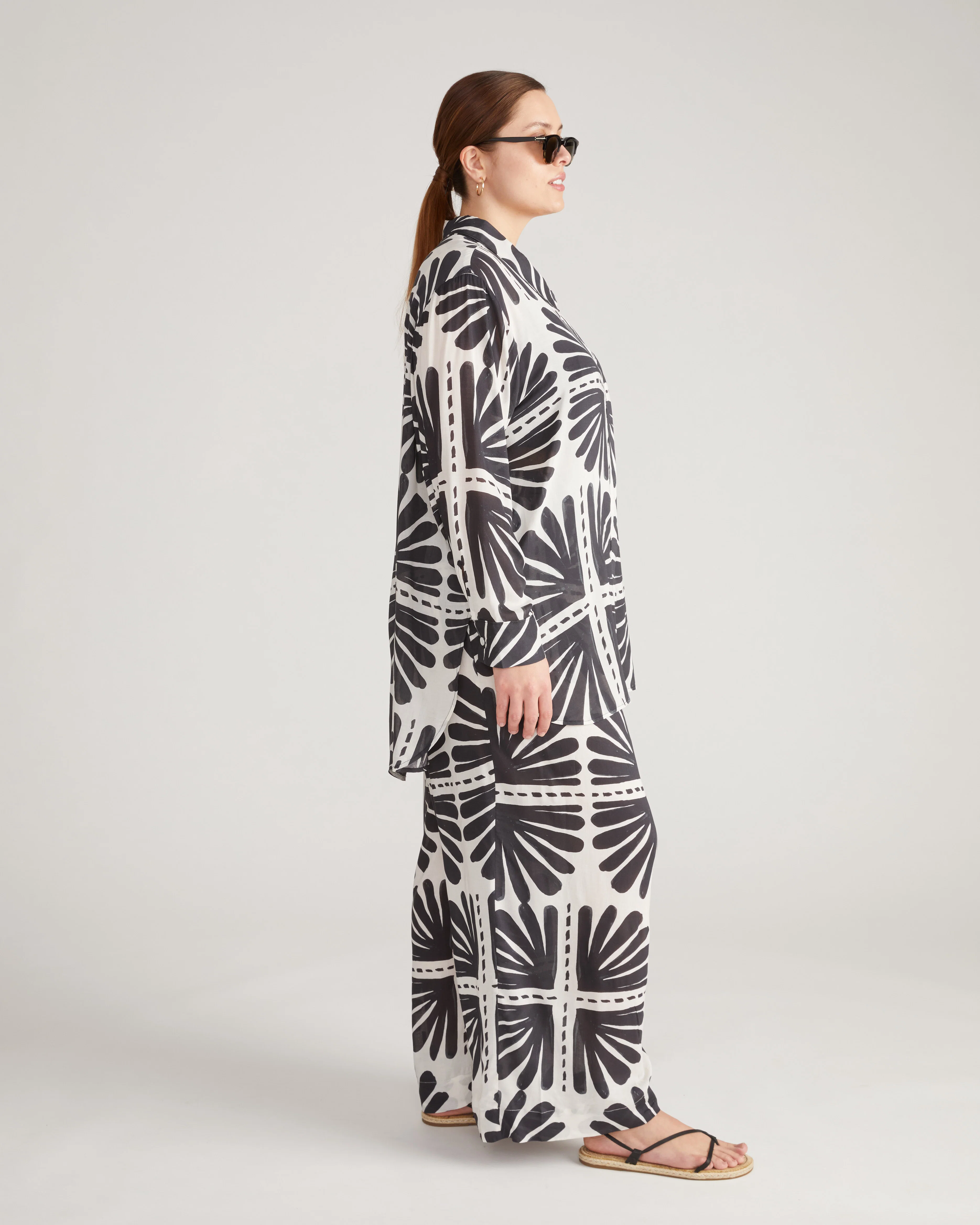 Toni Hi Low Tunic - Ink Bloom Print - Image 2